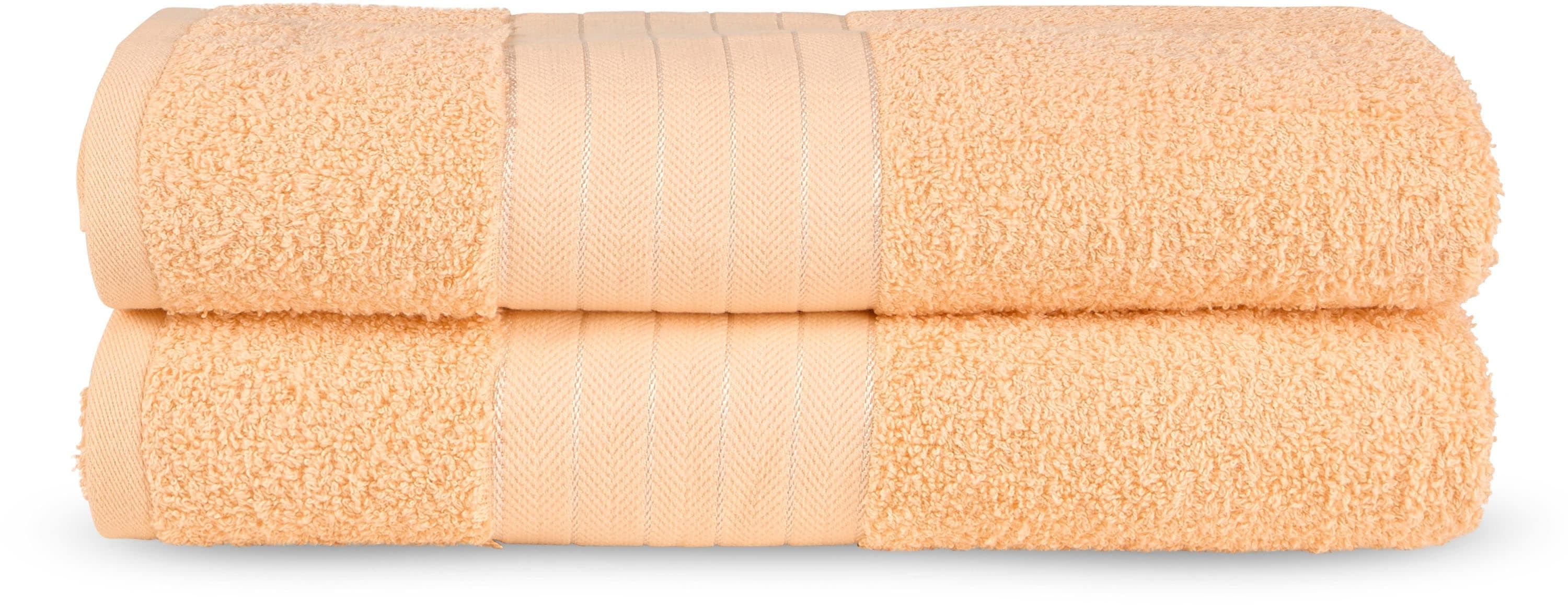 Good Morning Frottee-Badetücher Uni Baumwolle Set 2er