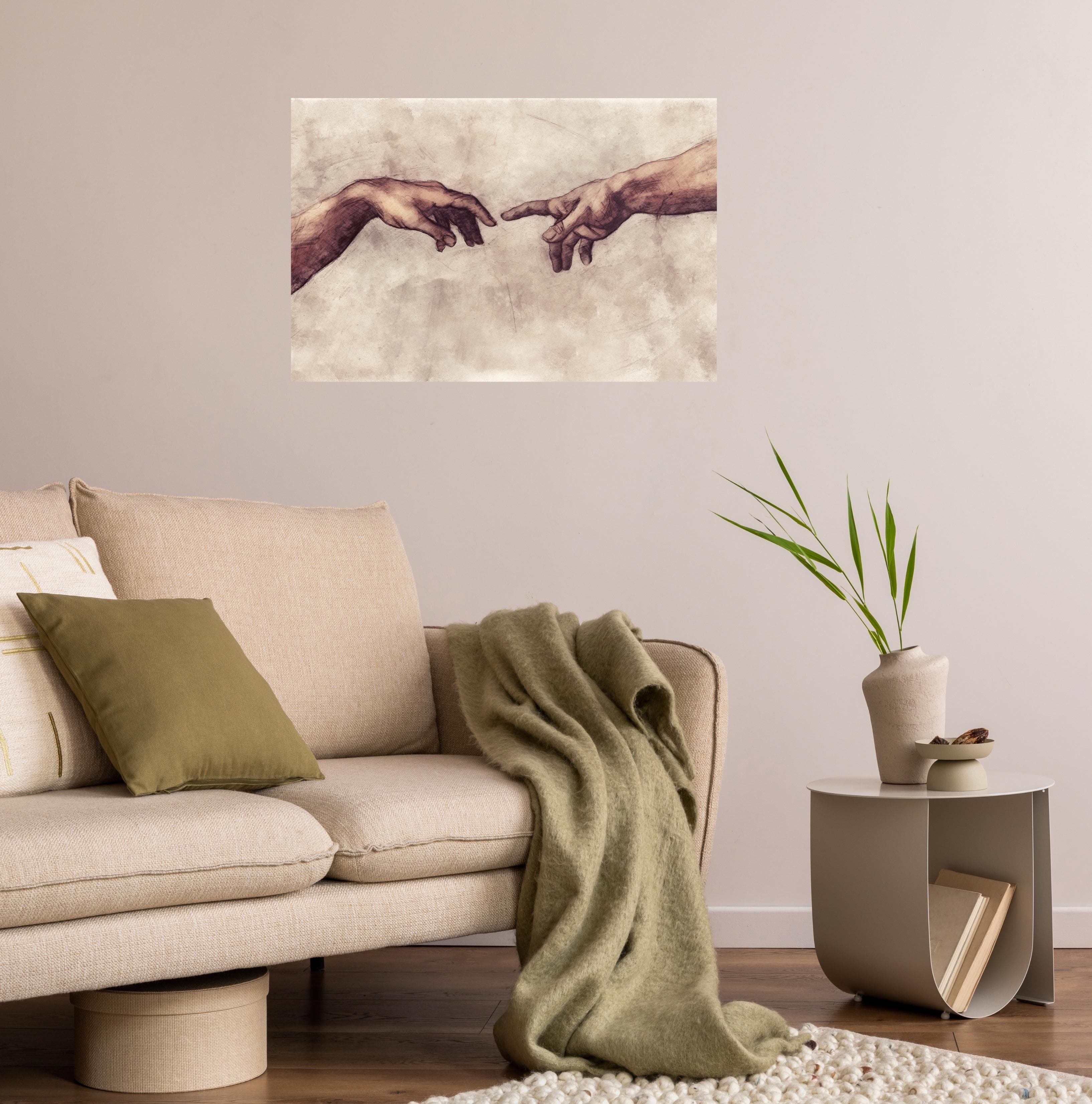 QUEENCE Wandsticker Michelangelo Braun Selbstklebend Wandtattoo