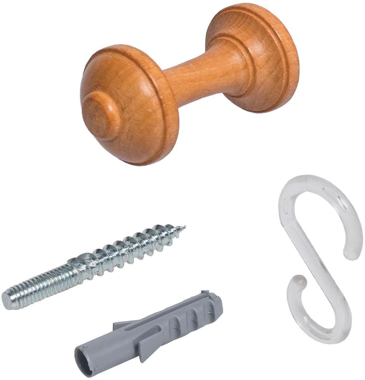 Liedeco Raffhalter für Gardinen und Vorhänge - Kunststoff & Holz in verschiedenen Farben