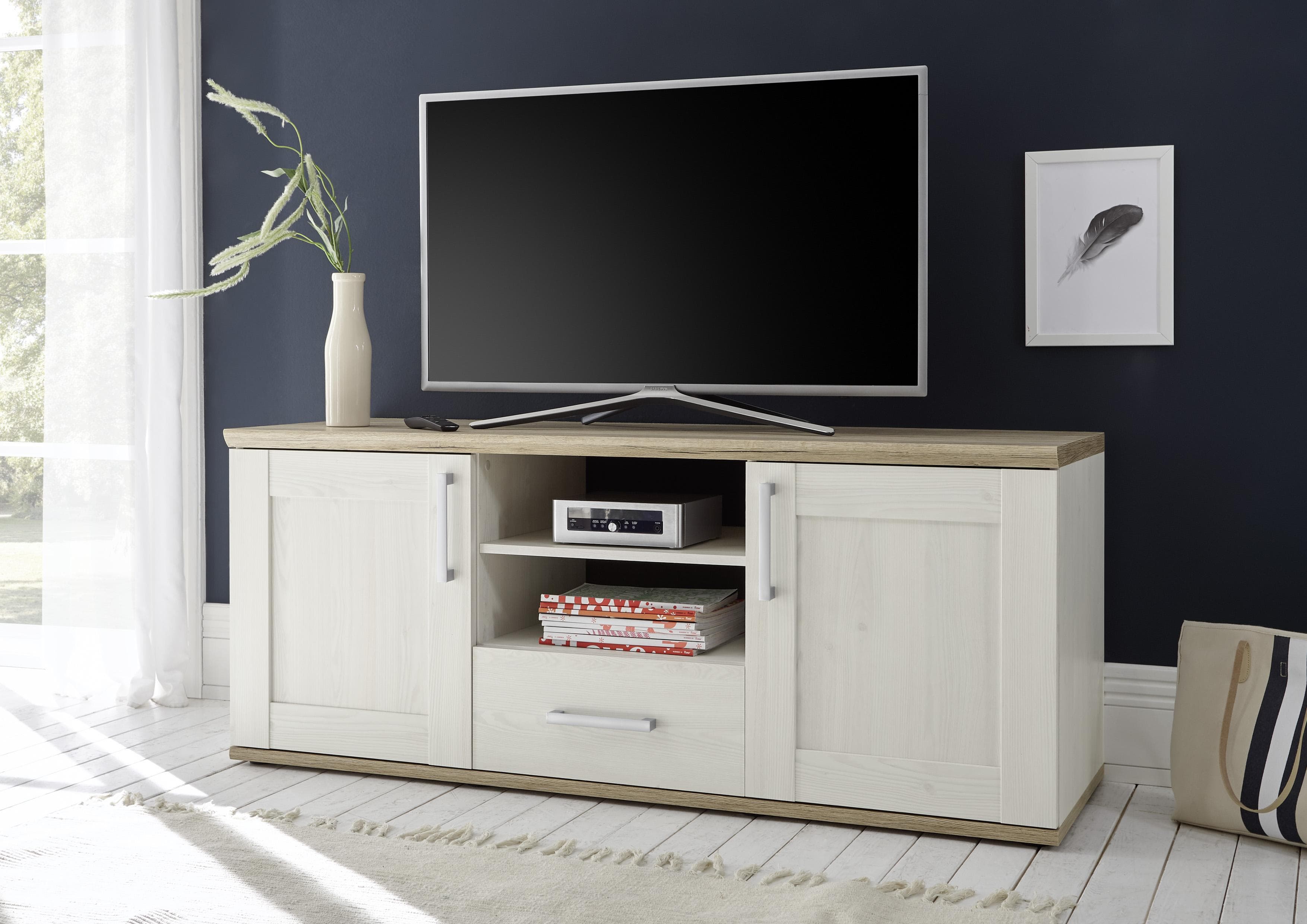 HBZ Lowboard Romance Landhaustil TV-Möbel mit Stauraum