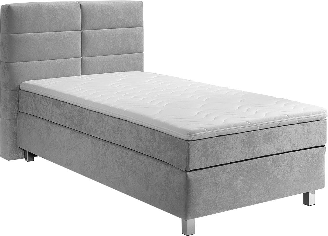 Westfalia Schlafkomfort Boxspringbett Grau 5-Zonen Matratze