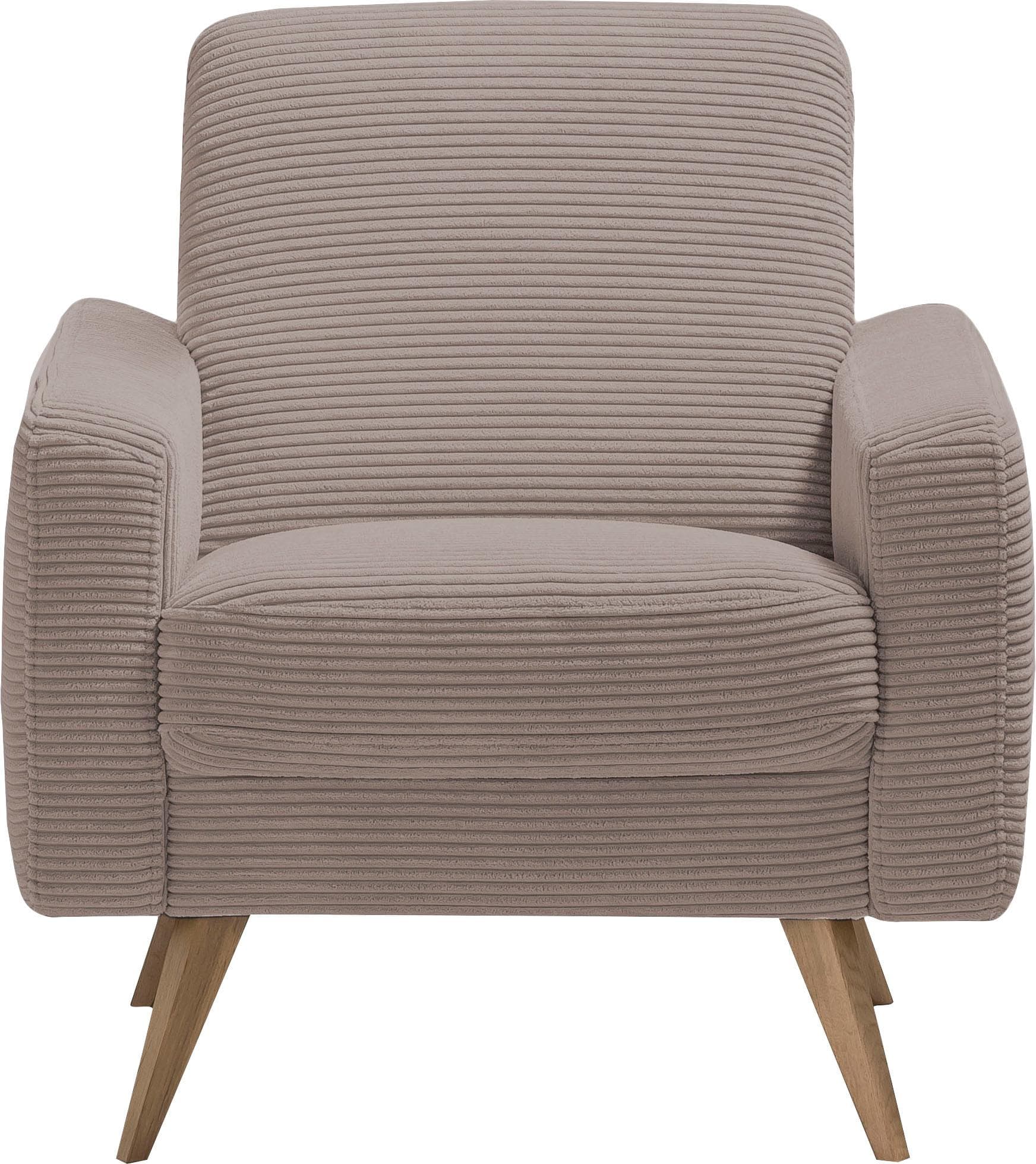 EXXPO Samso Loungesessel Braun Cord 100% PES