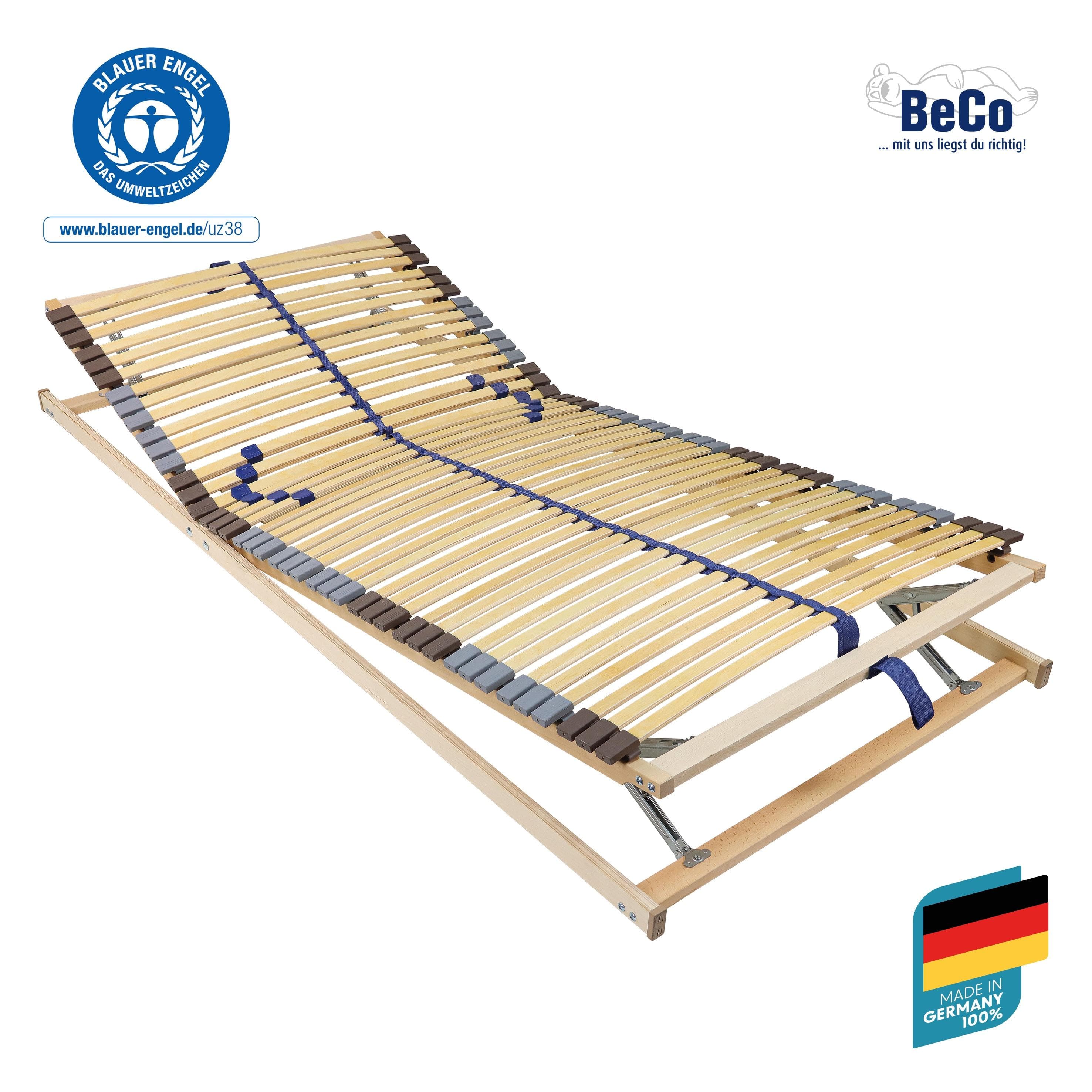 BECO Blue Royal KF Lattenrost manuell verstellbar Weiss Transparent