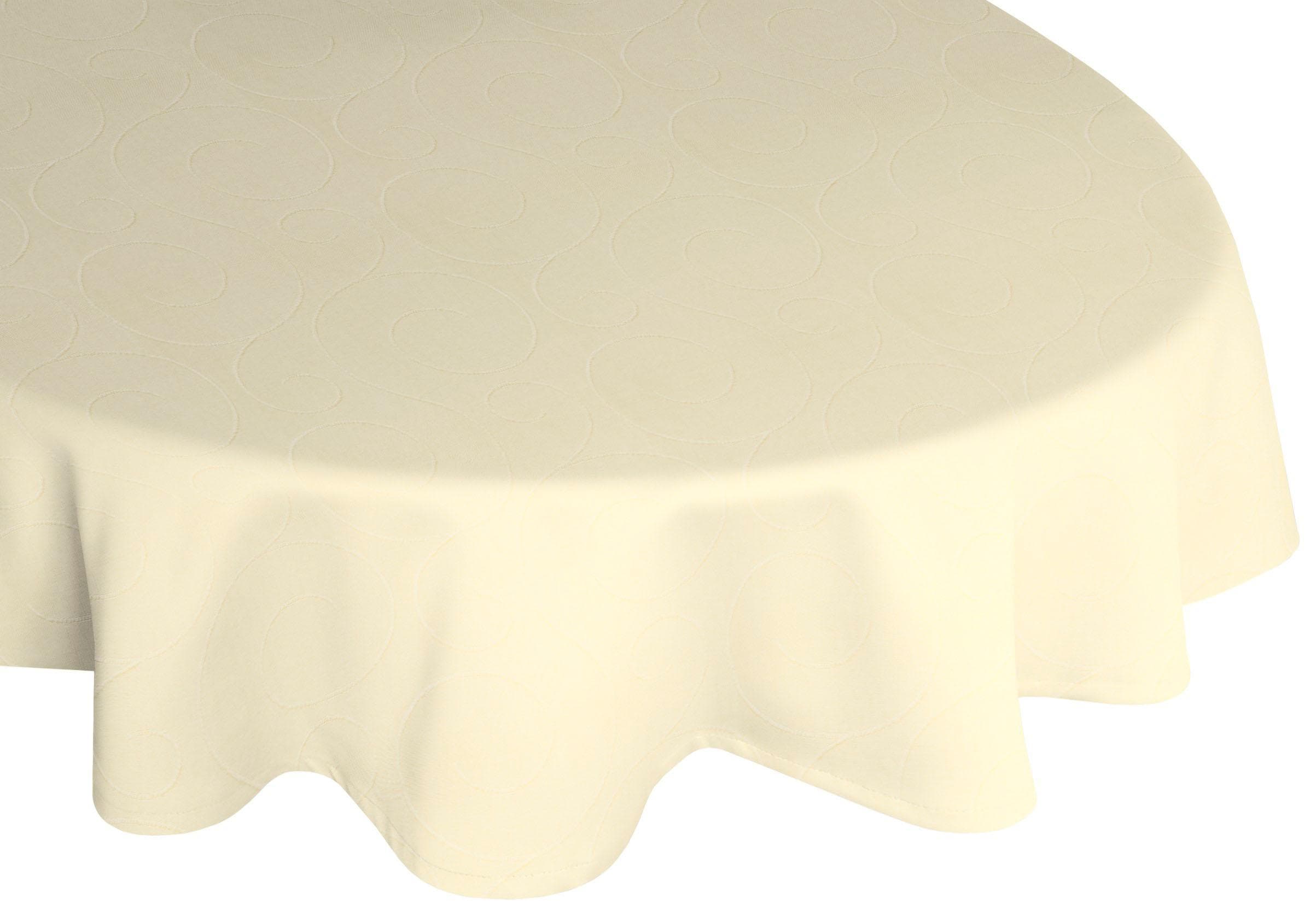 WIRTH Tischdecke Neufahrn Oval Beige Kunstfaser