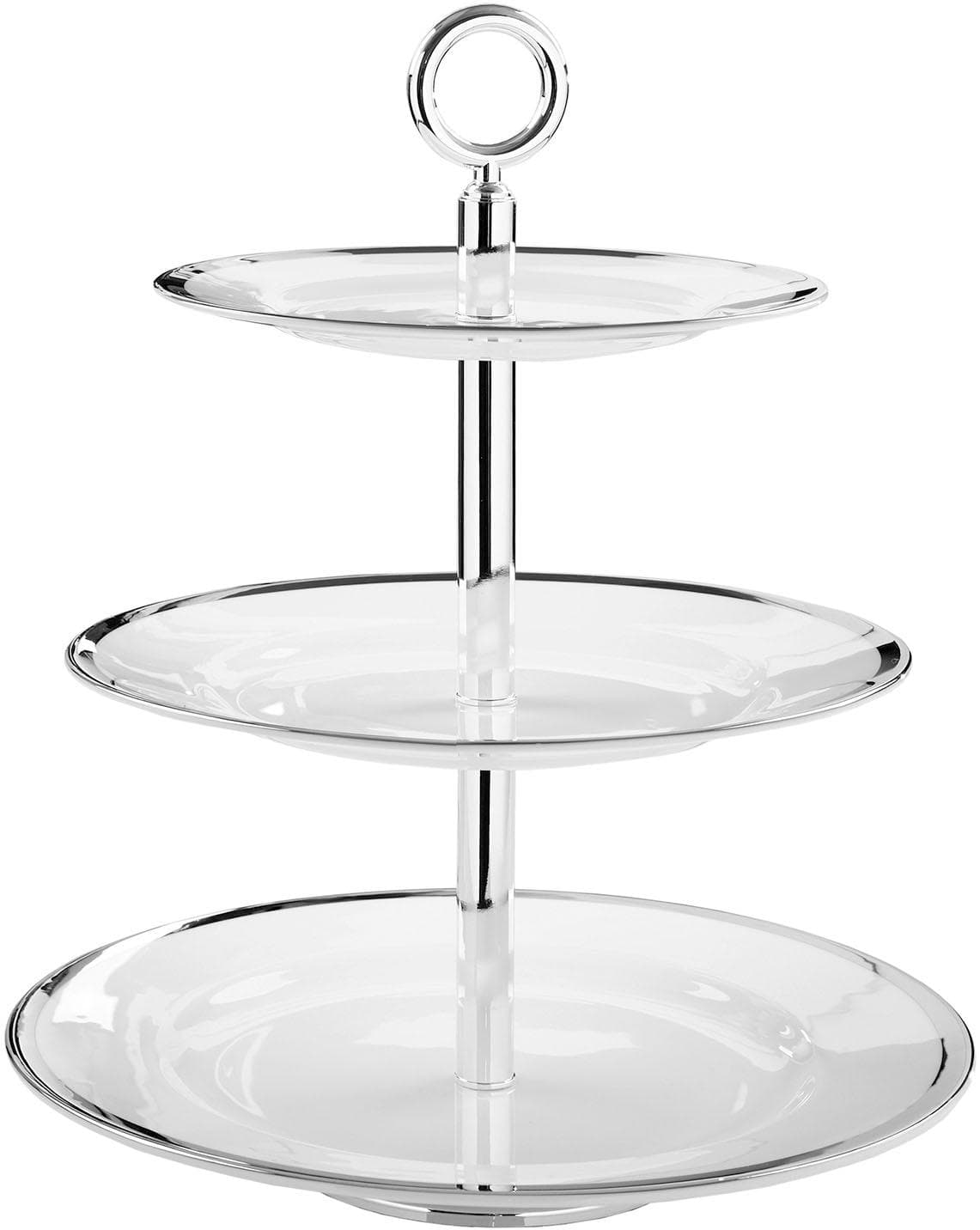 FINK Etagere PLATINUM Weiß 3 Etagen Porzellan