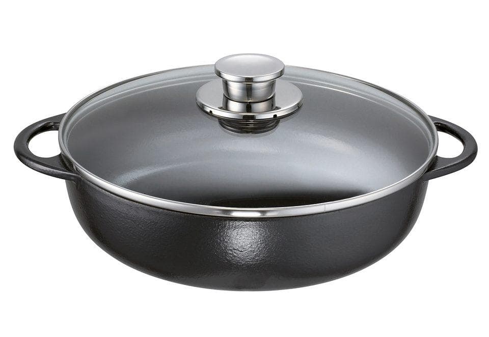 Schulte-Ufer Bratpfanne Rustika Schwarz Gusseisen Induktion 28 cm
