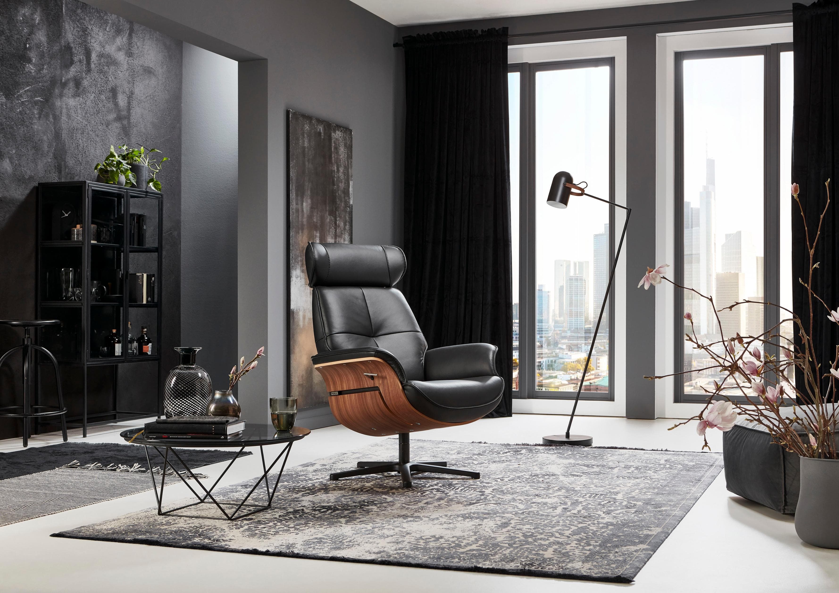 HUKLA Sessel HU-CP20057 Schwarz mit Memory-Return-Funktion