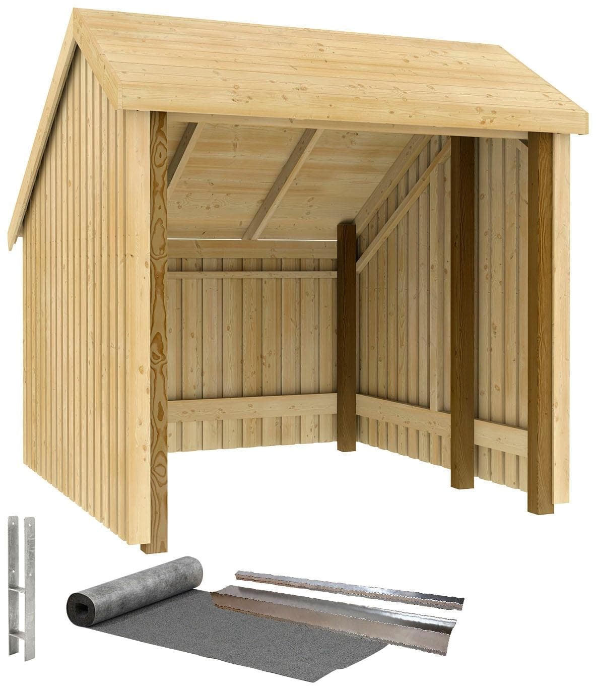 Gartenhaus PLUS, beige, Holzwerkstoff, Fahrradunterstand