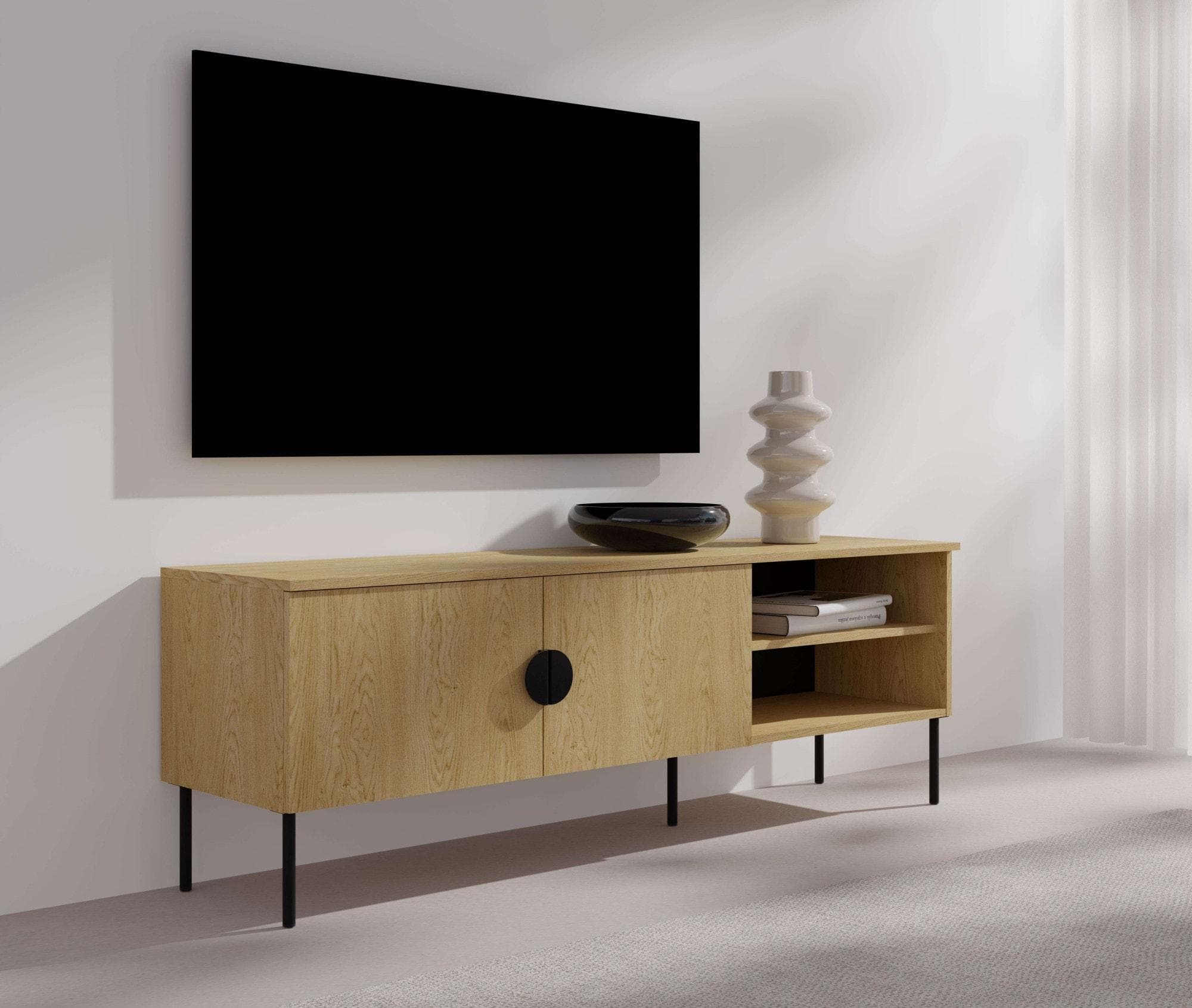 Home Affaire BELLOT Lowboard TV-Schrank 160cm Baltische Eiche