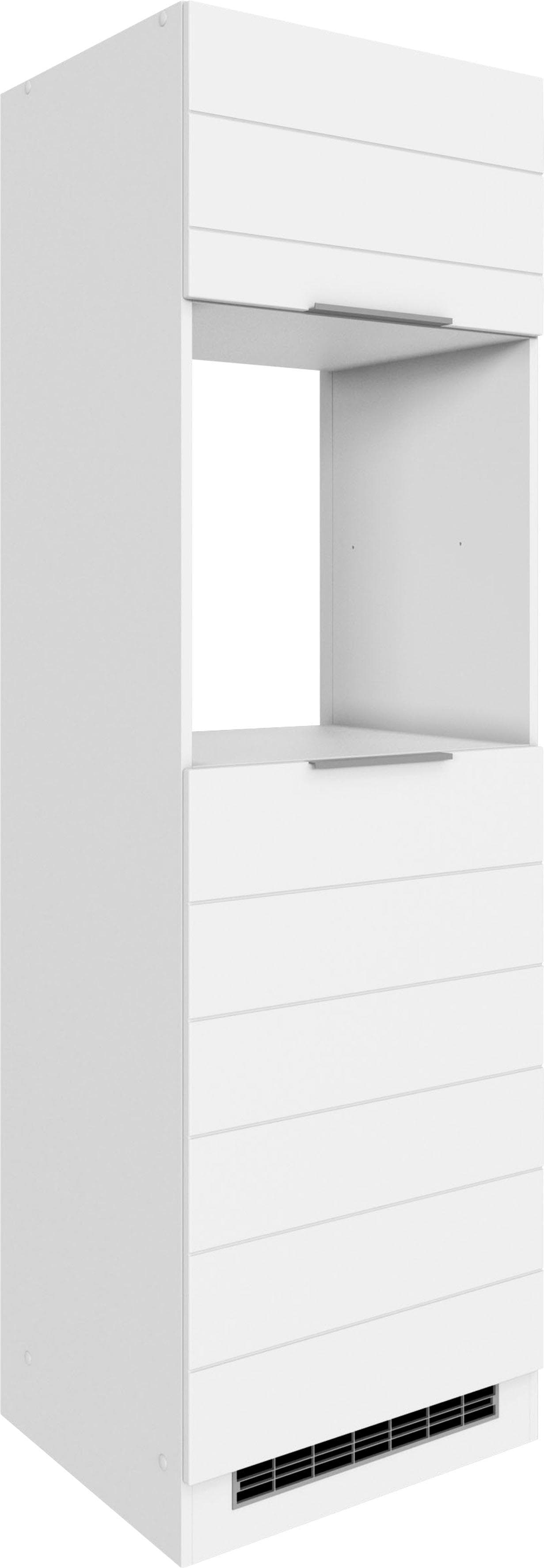 Hochwertiger Backofen-Kühlschrank mit MDF-Front und eleganter Lisene