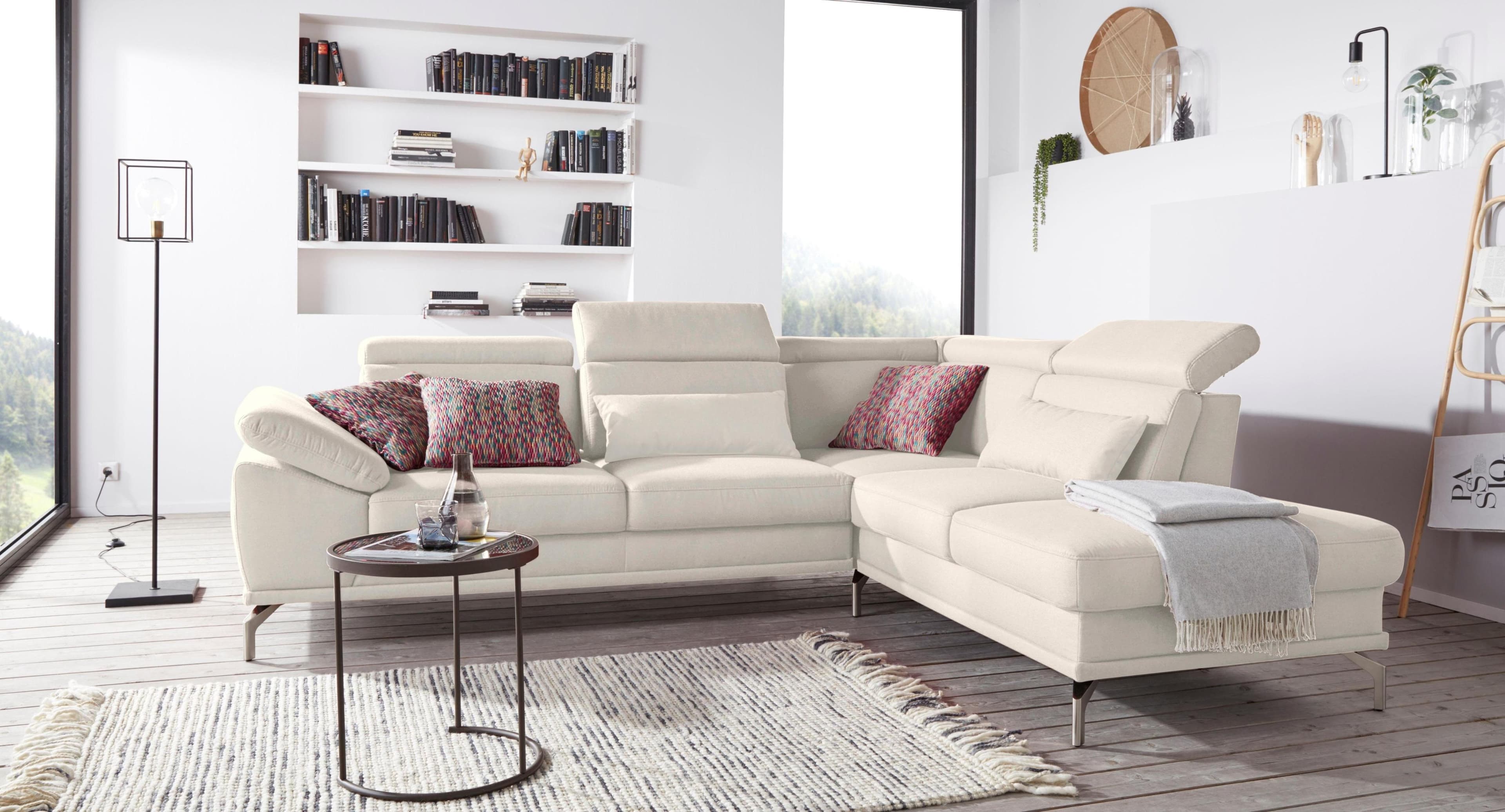Sit & More Dekokissen Scorpio 2er-Set Beige Strukturstoff