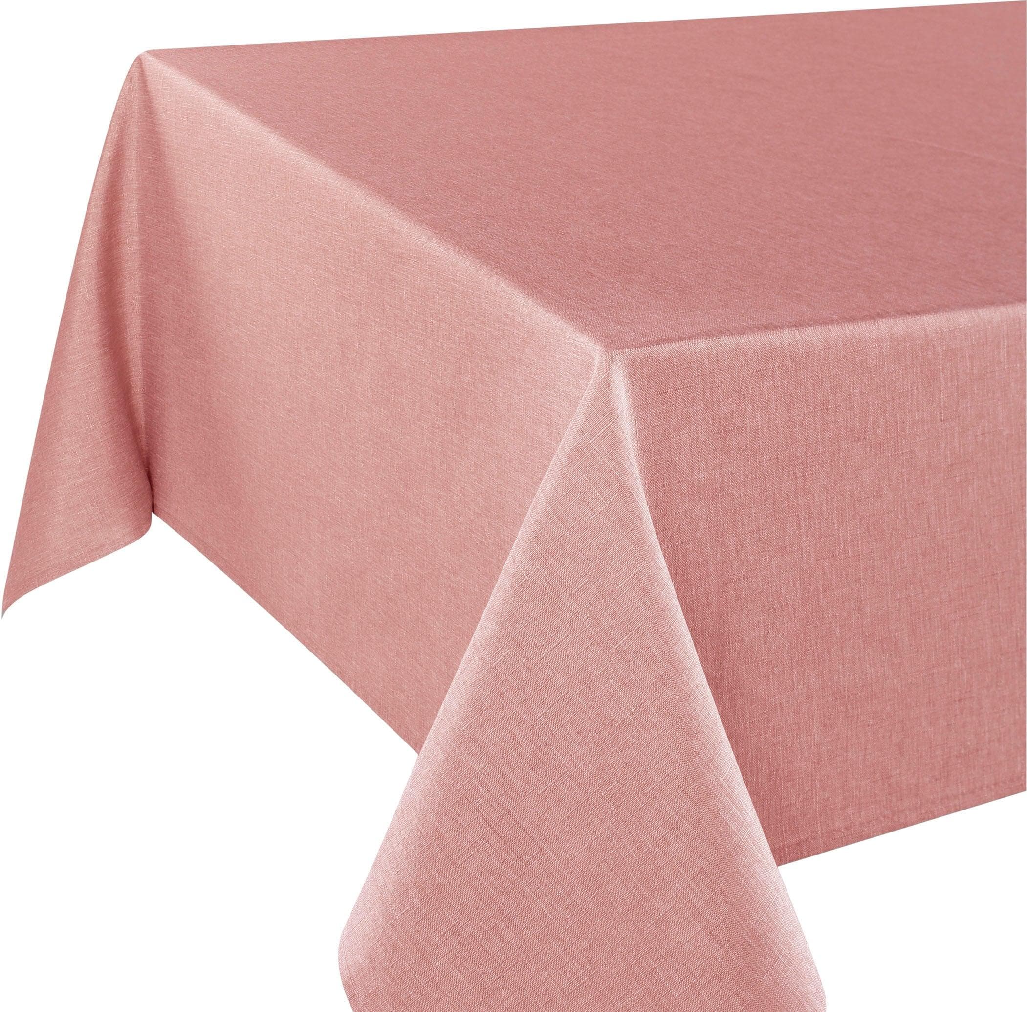 DELINDO LIFESTYLE Tischdecke WIEN rosa 220x140 cm Polyester
