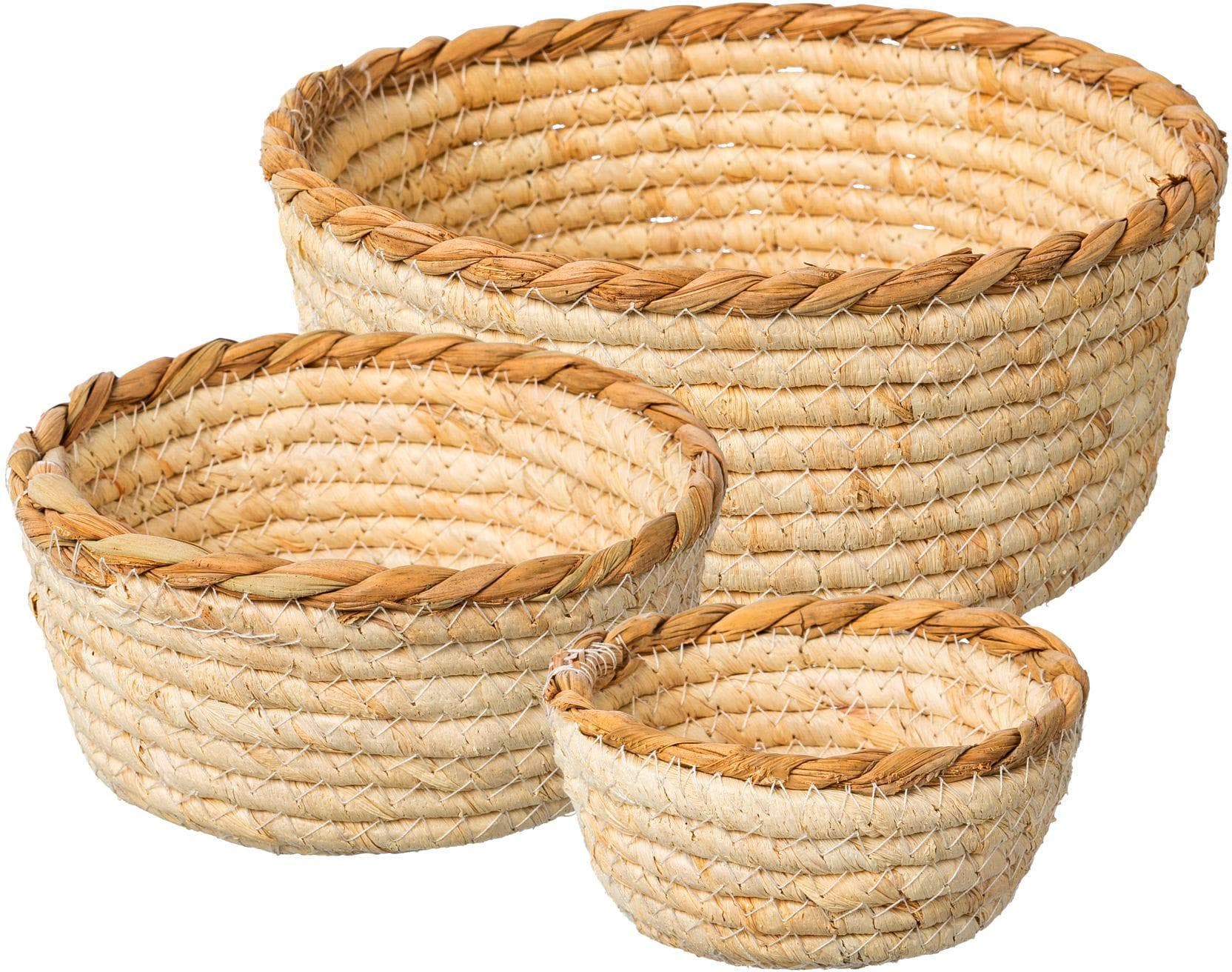 Dekoschale CREATIV HOME Schale Beige Natur Ø 10cm Dekoschalen