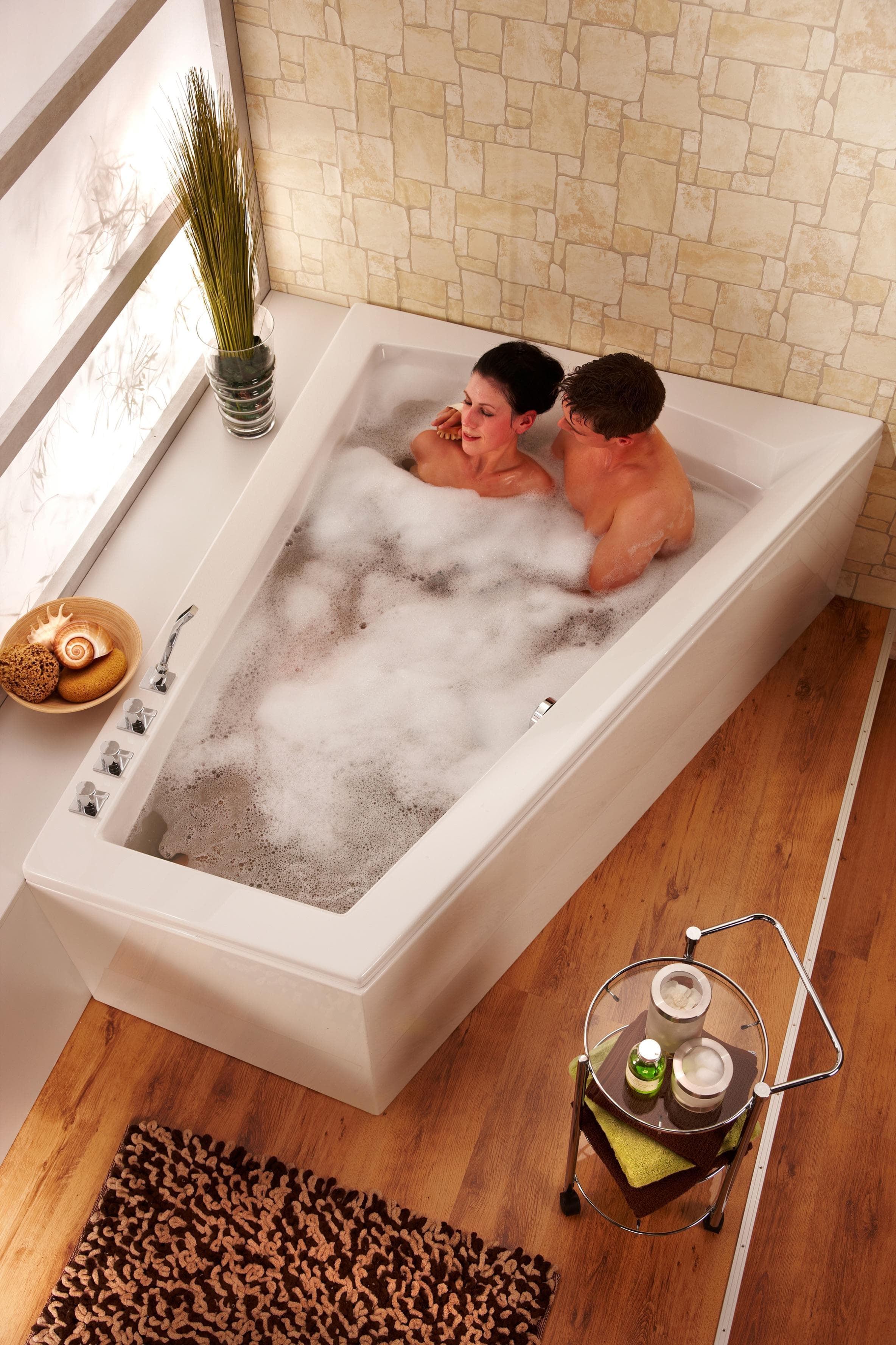 OTTOFOND Galia II Badewanne Weiß Sanitäracryl für 2 Personen
