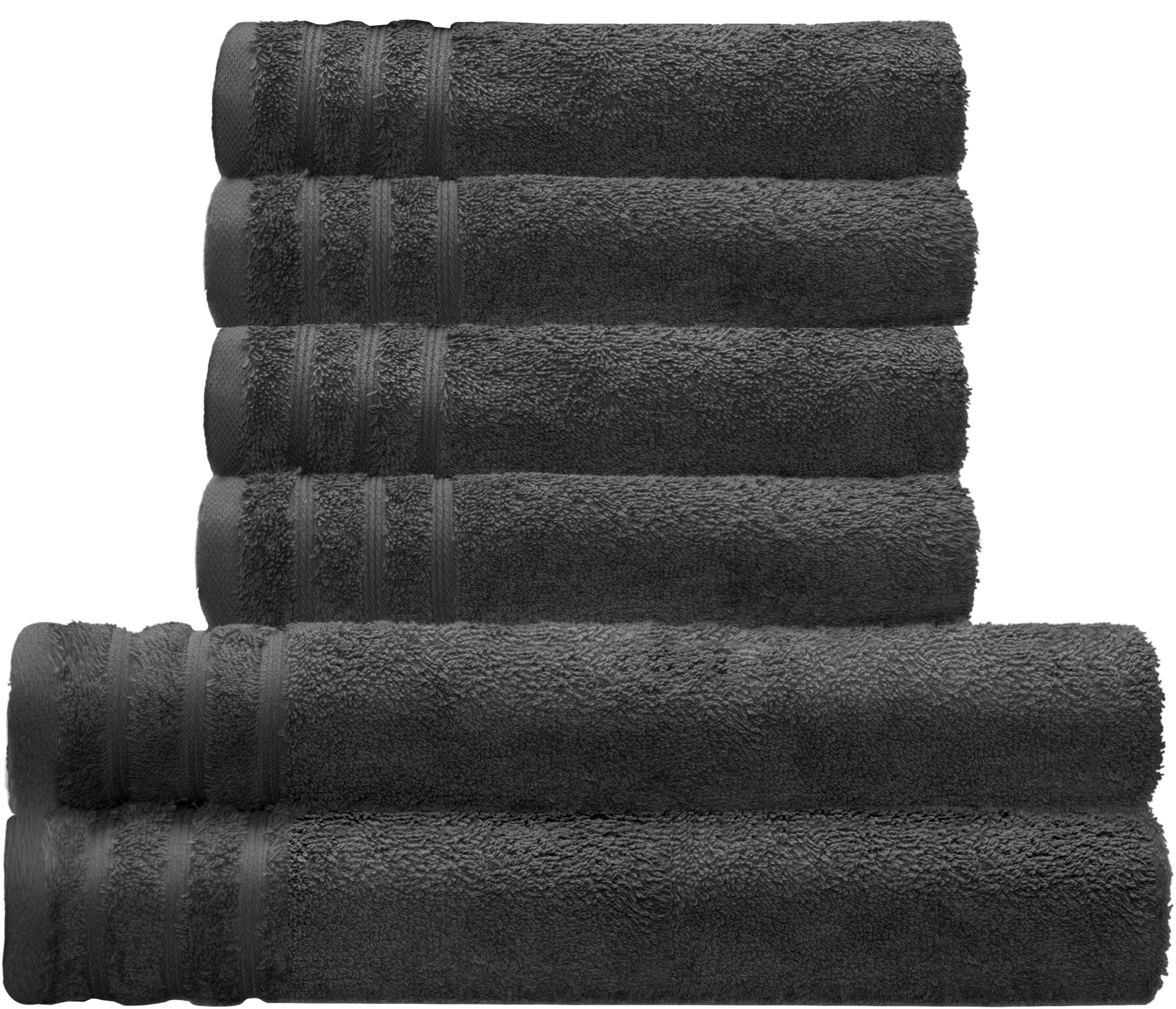 Kleine Wolke Handtuch-Set Royal 6-tlg. Dunkelgrau Baumwolle