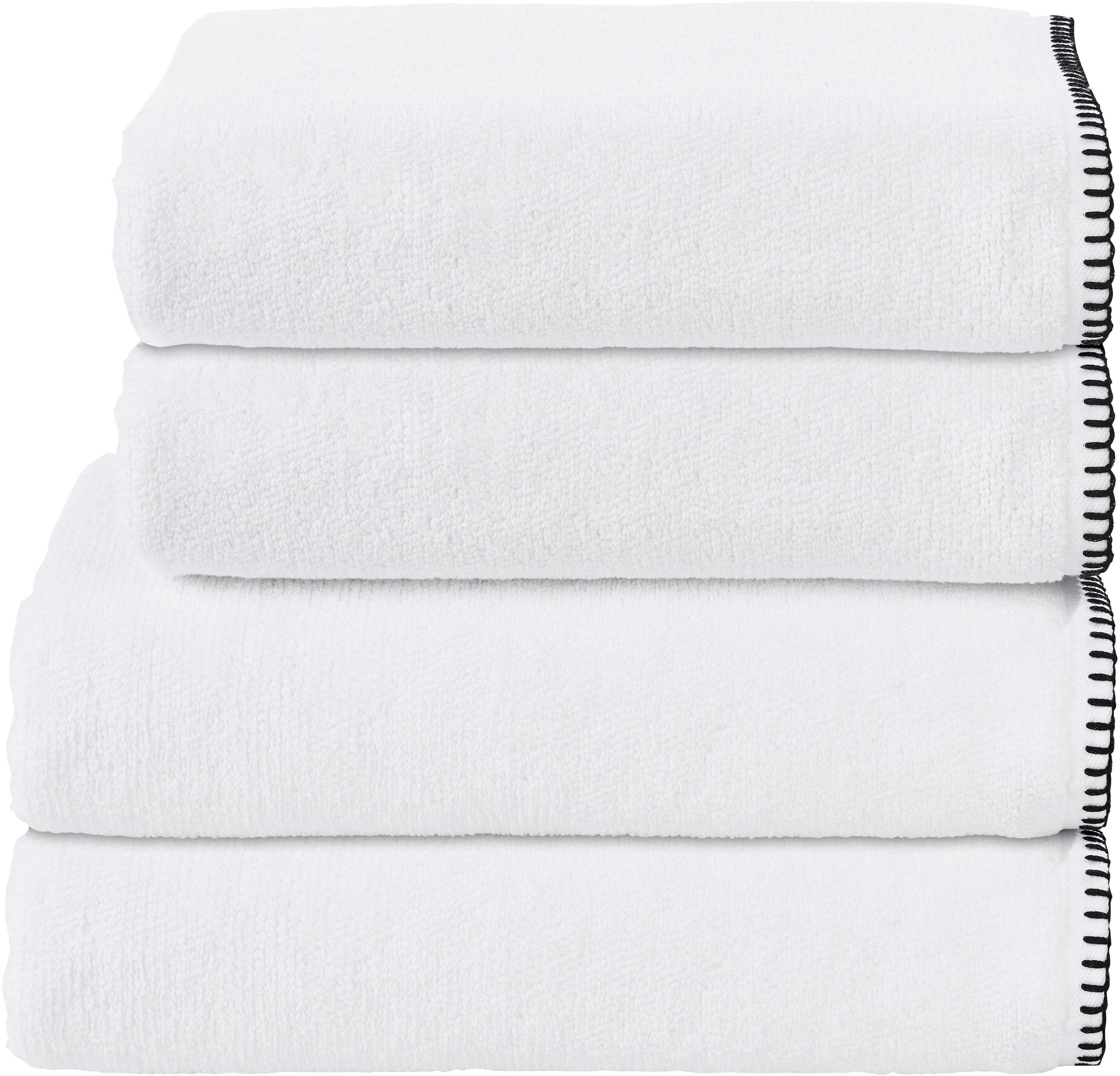 done.® Handtuch Set Deluxe Prime Weiß Schwarz Orange