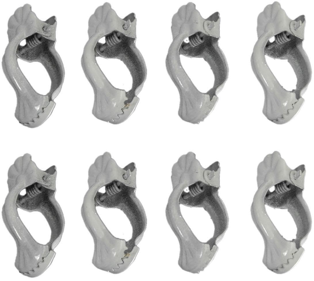 Liedeco Dekoklammer Weiß Metall Gardinenbefestigung 12mm