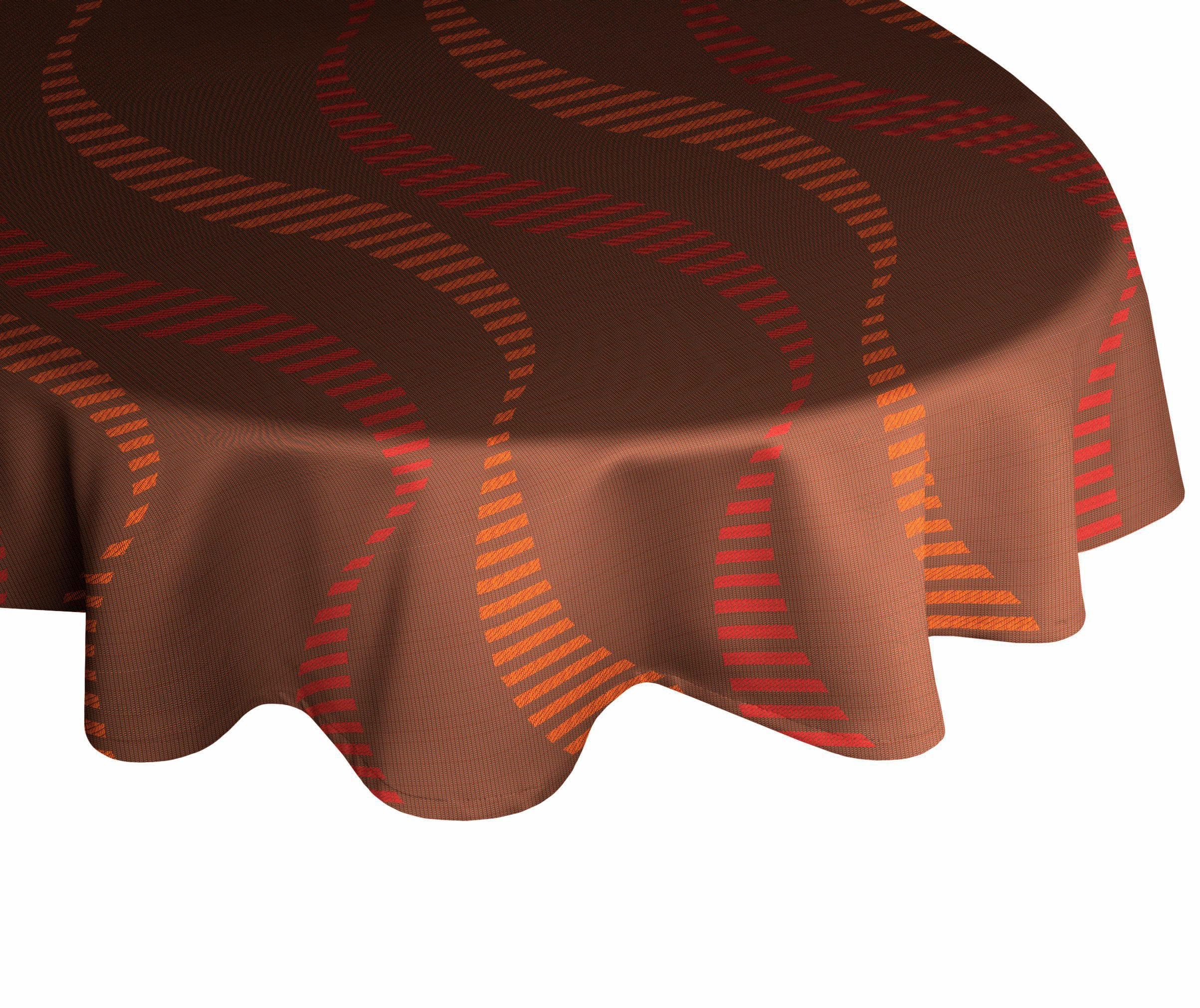 WIRTH Tischdecke LUPARA Oval Rot Polyester Baumwolle