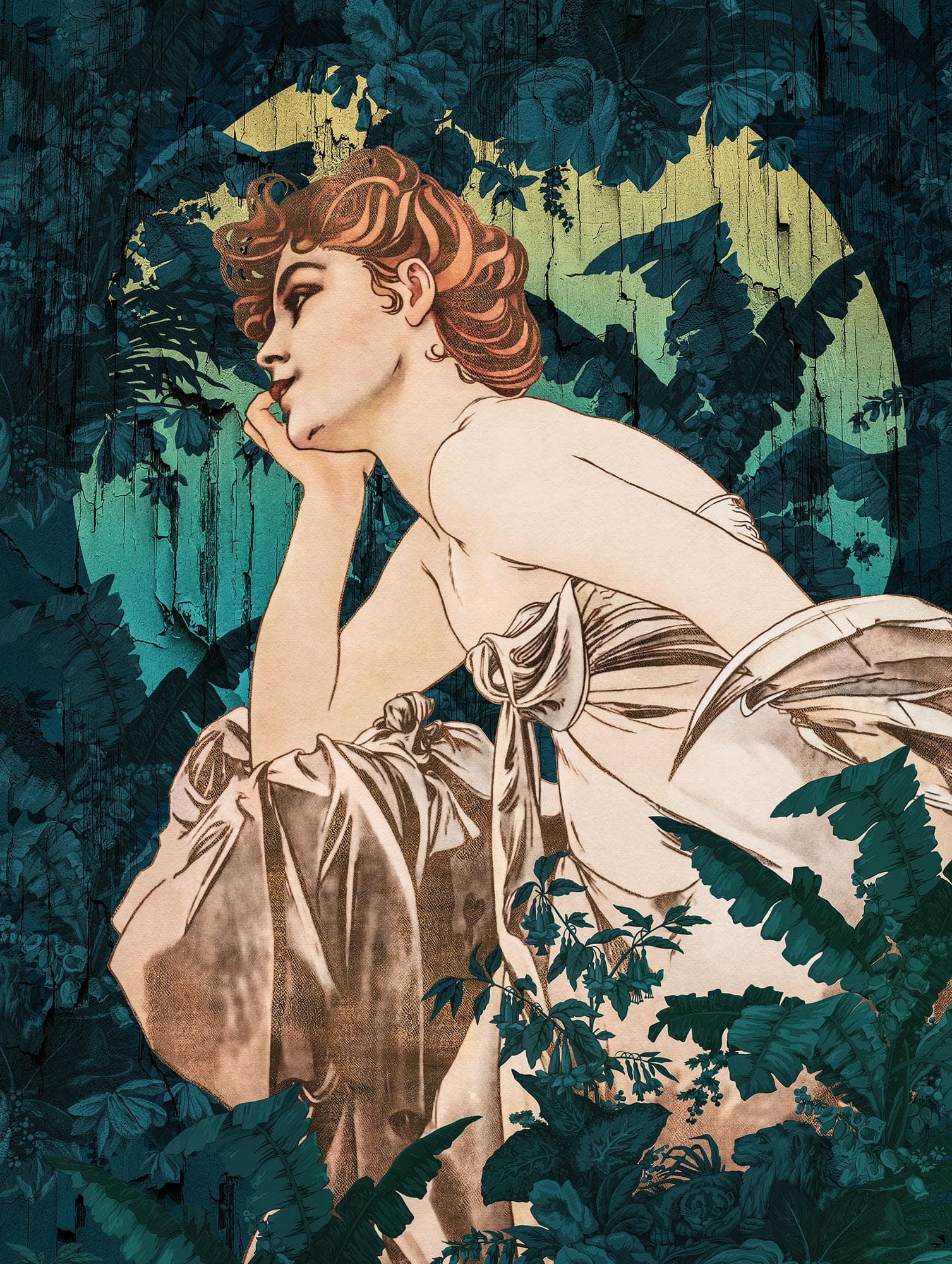 Komar Désirée Wandbild Türkis Natur