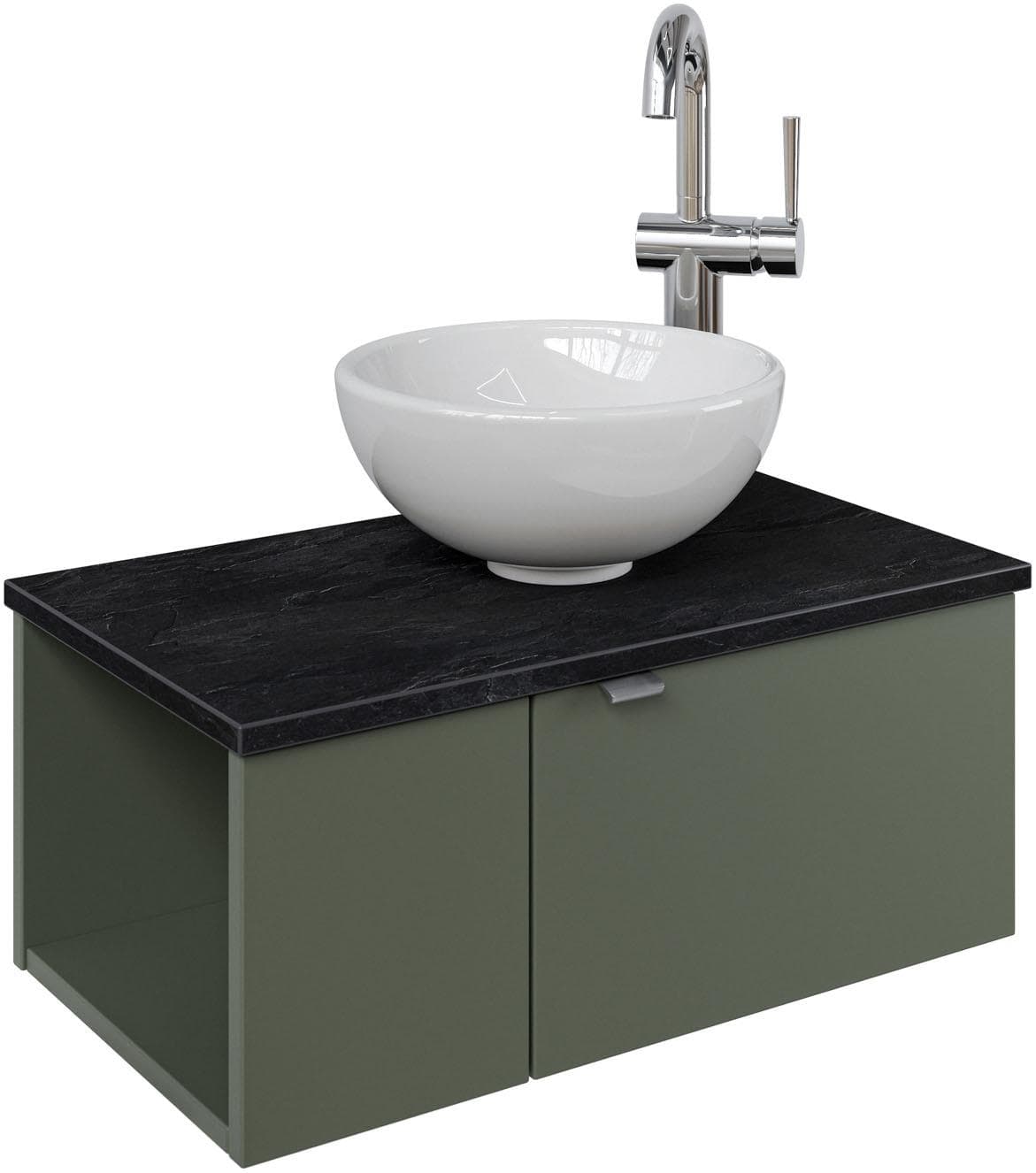 Waschtisch SAPHIR Serie 6915 mit Unterschrank Schilfgrün