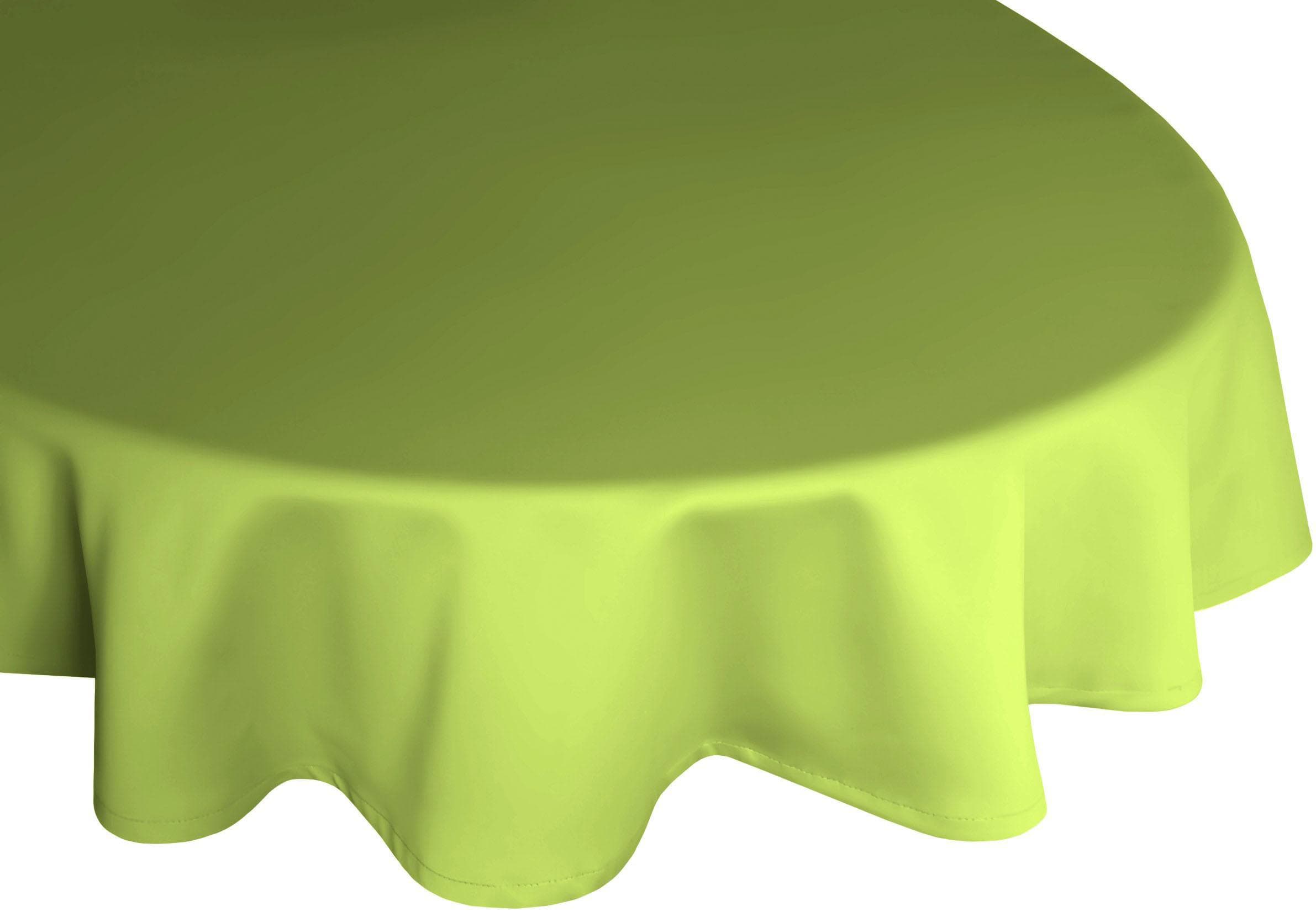 WIRTH Tischdecke NEWBURY Oval Grün 120x160cm Baumwolle Polyester