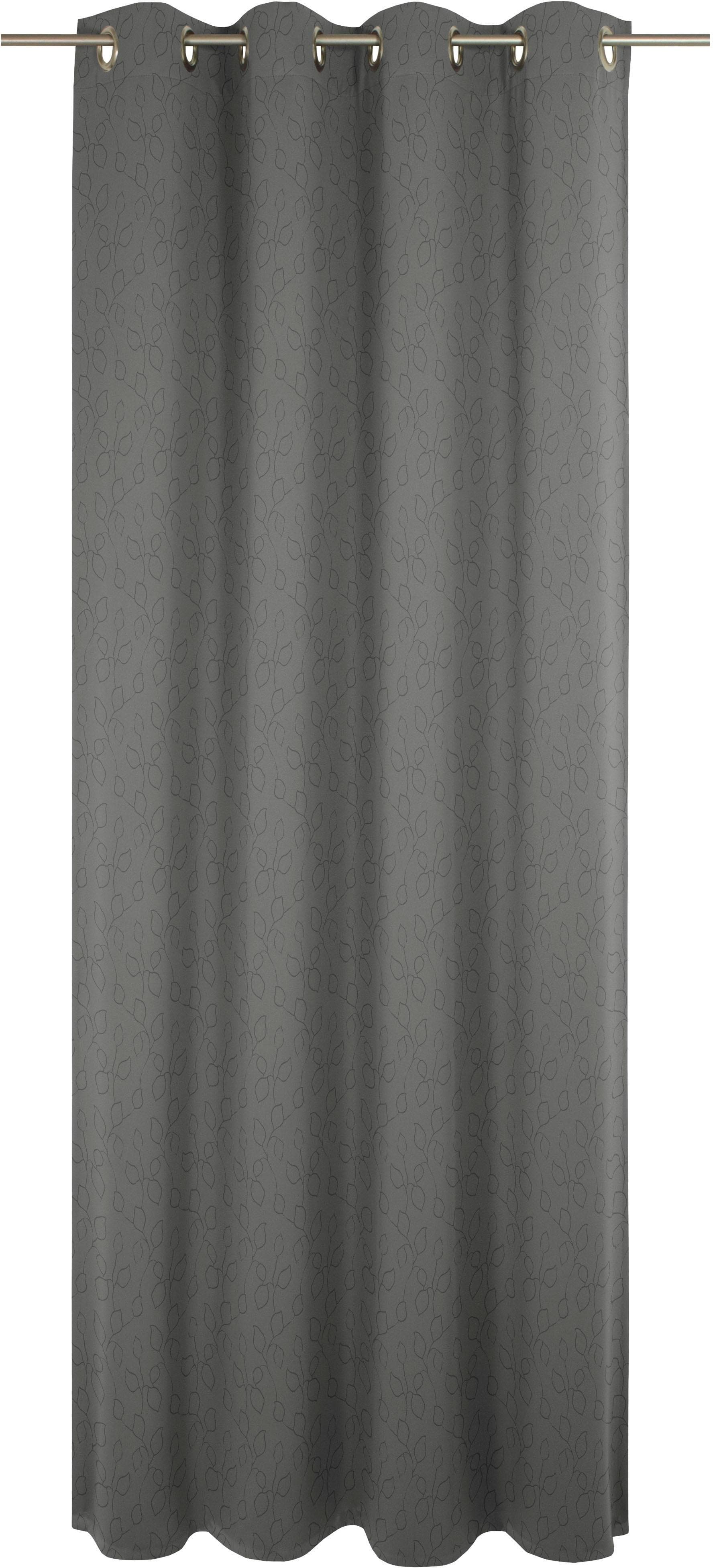 WIRTH Vorhang Westport Grau Jacquard Metallösen Blickdicht