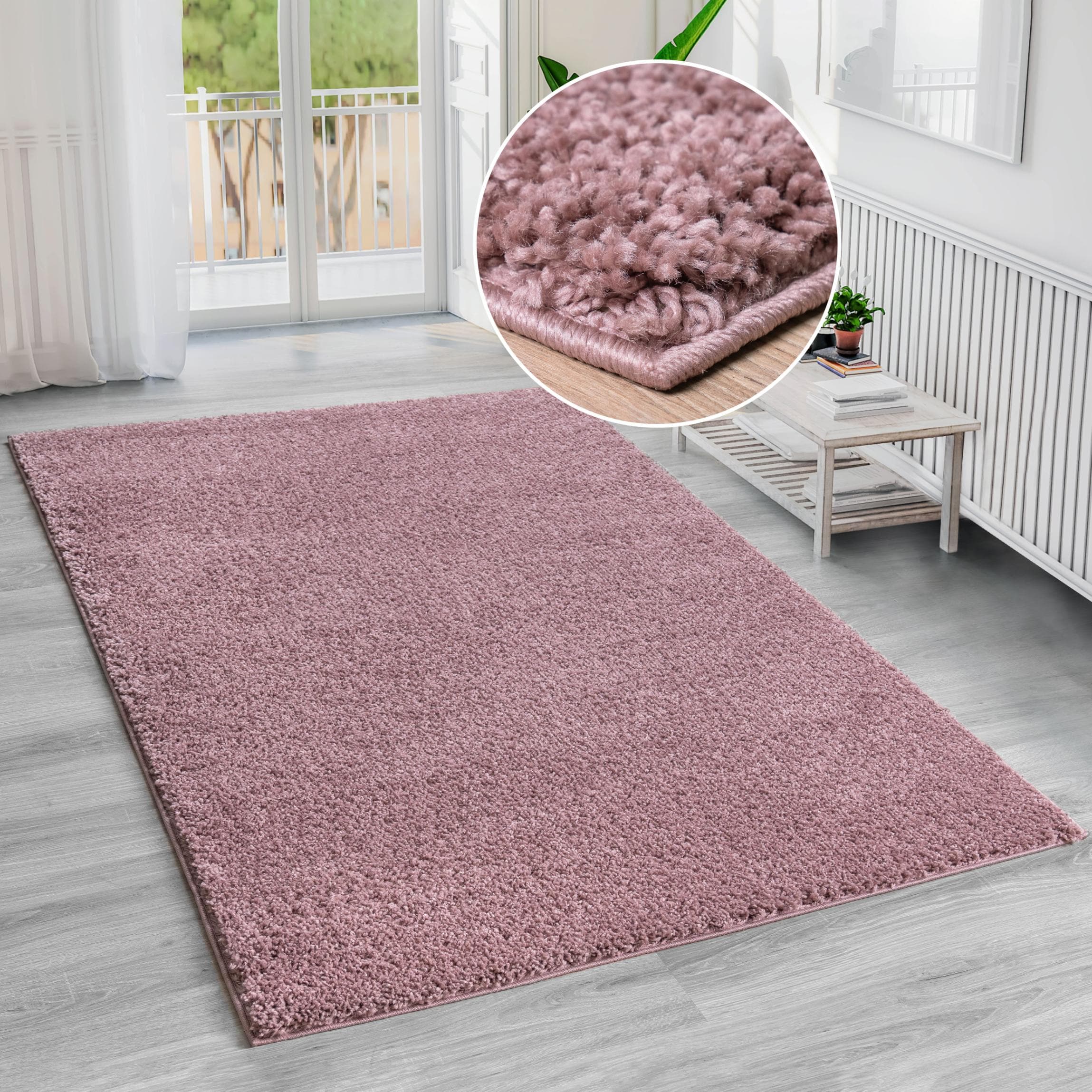 Bruno Banani Hochflor-Teppich Shaggy Soft Violett