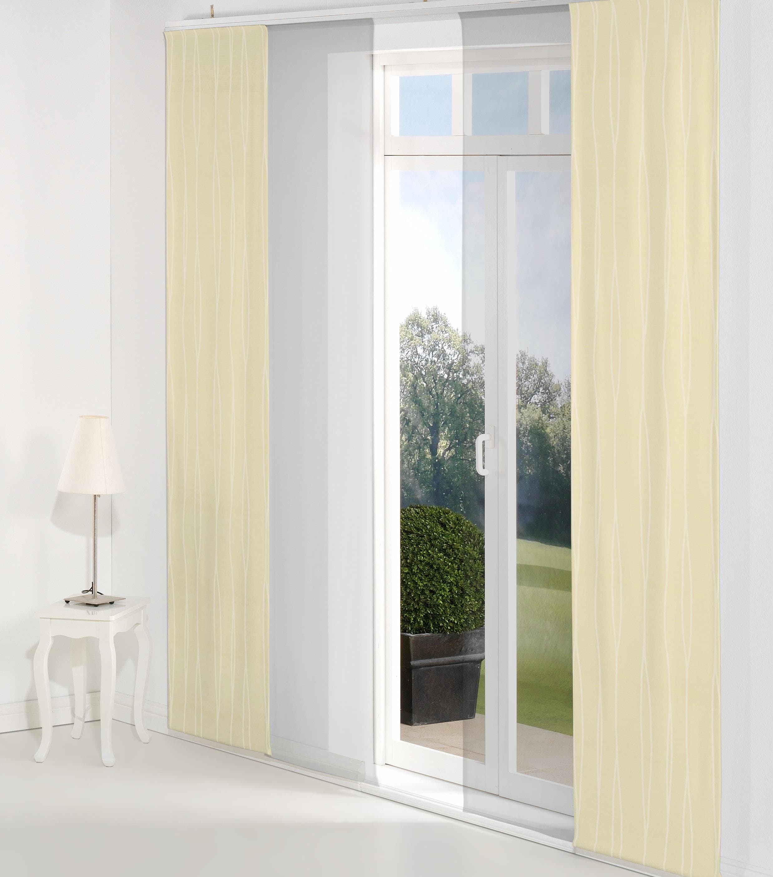 Schiebegardine WIRTH LANGWASSER Beige Jacquard Polyacryl Polyester