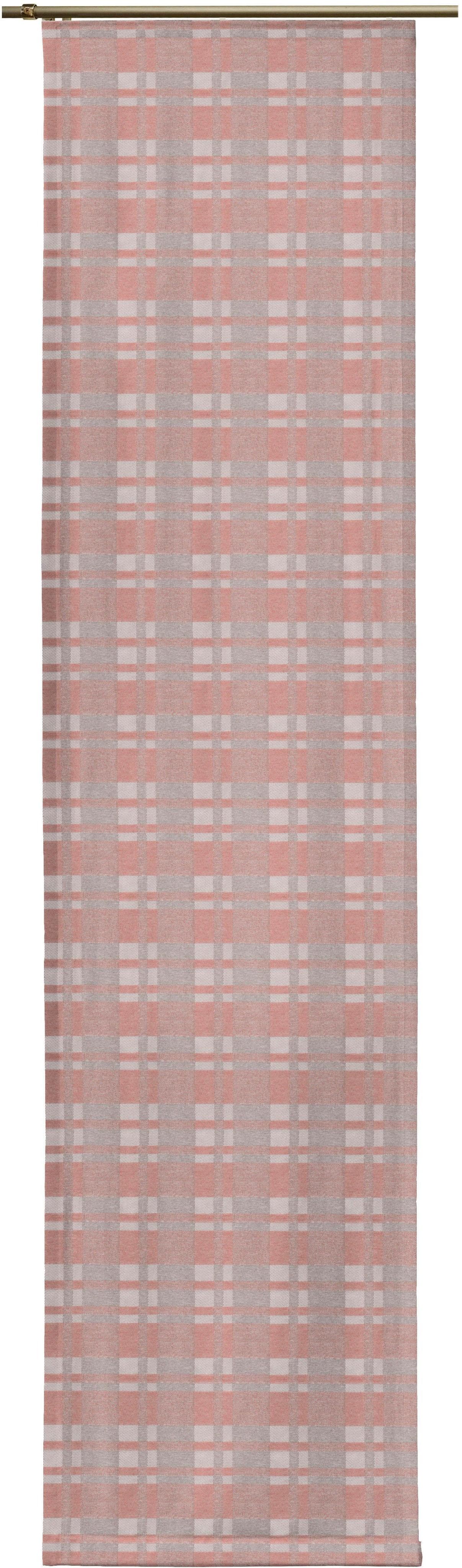 Schiebegardine WIRTH "Laufenberg" Karo-Design Orange Jacquard