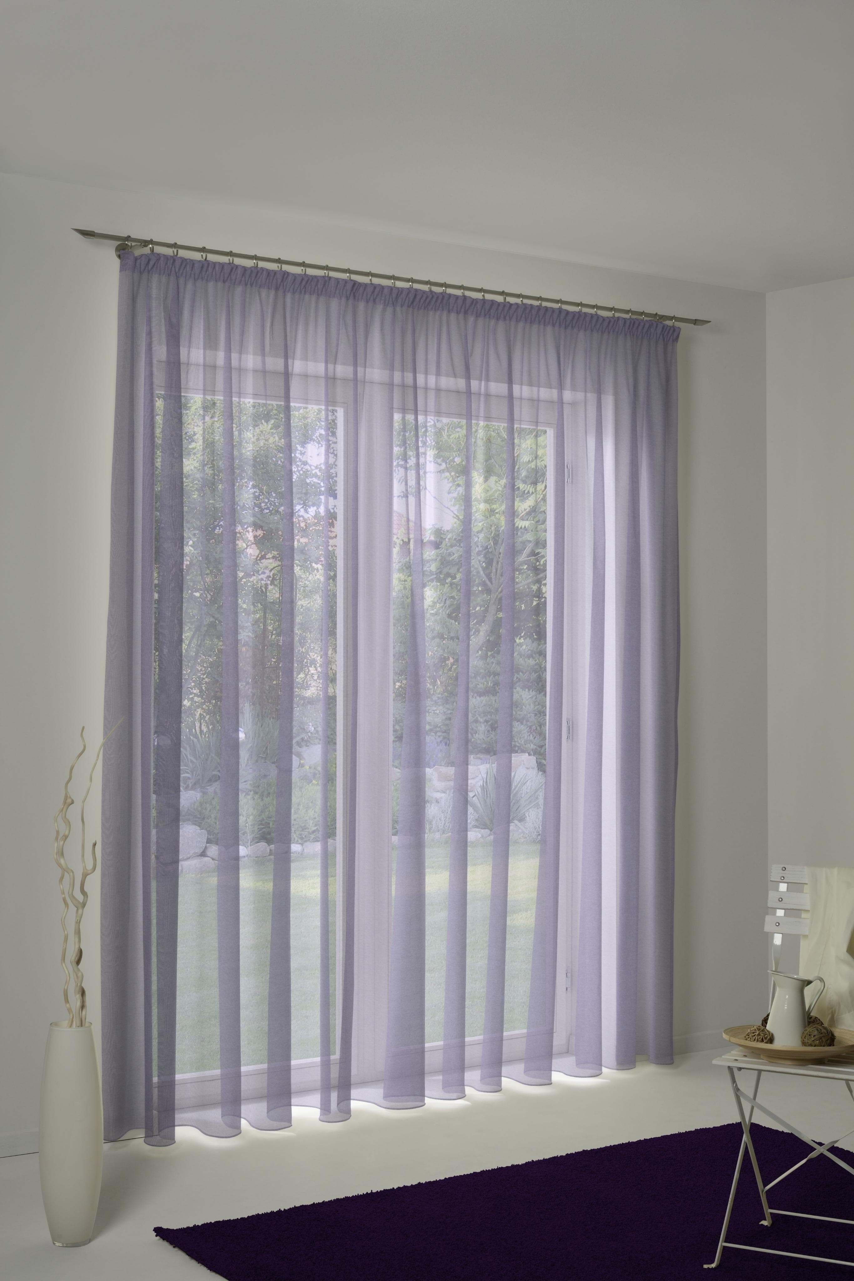 WIRTH Vorhang Lorca Flieder 132x220 cm Polyester-Baumwolle