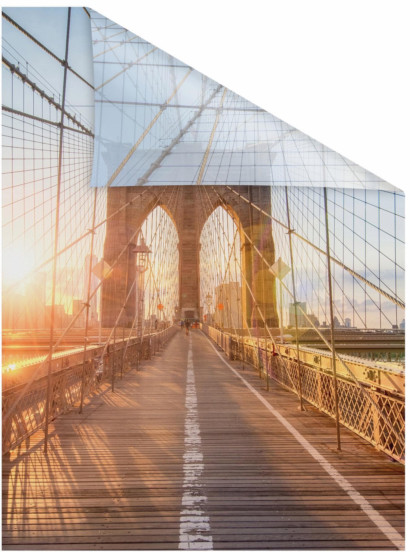 LICHTBLICK ORIGINAL Fensterfolie Brooklyn Bridge Orange