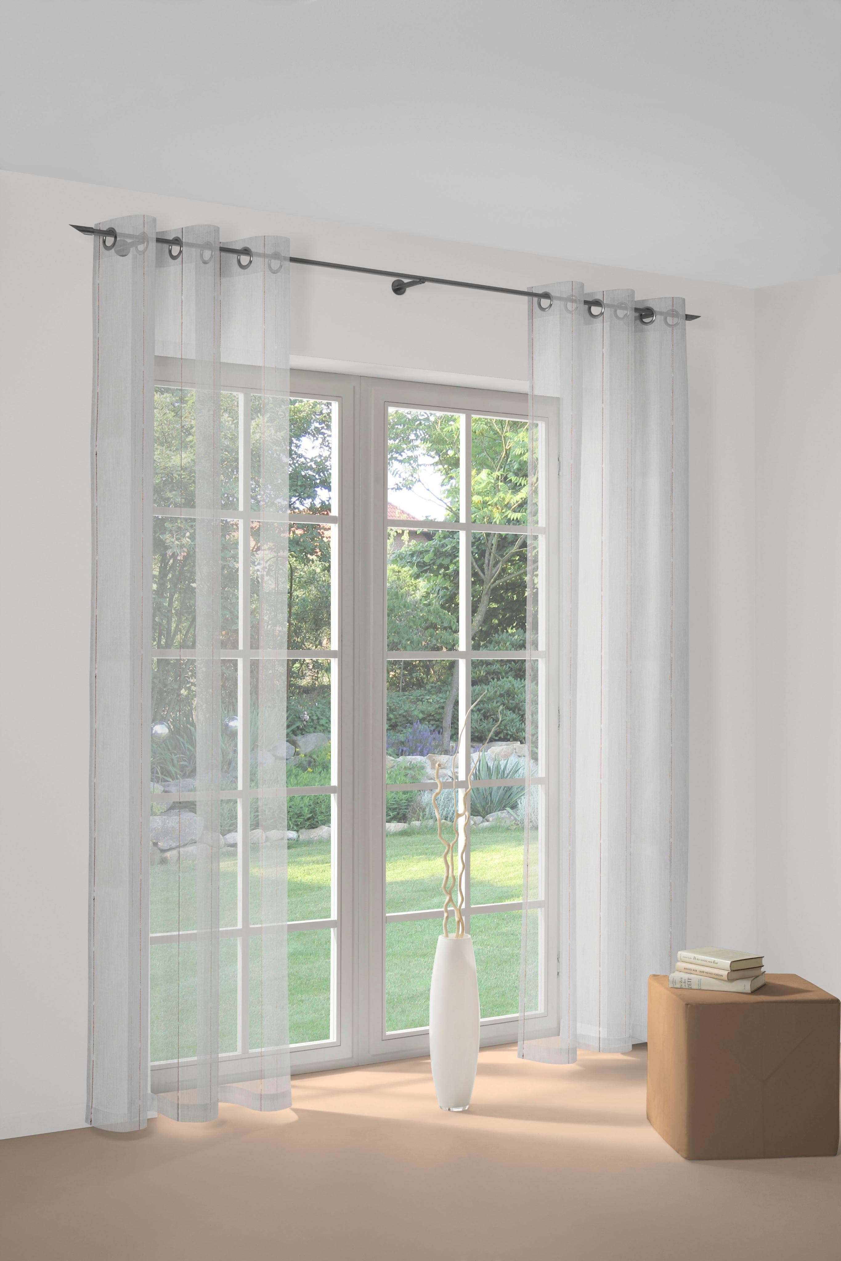 WIRTH Gardine Anja Weiß Polyester 600 cm