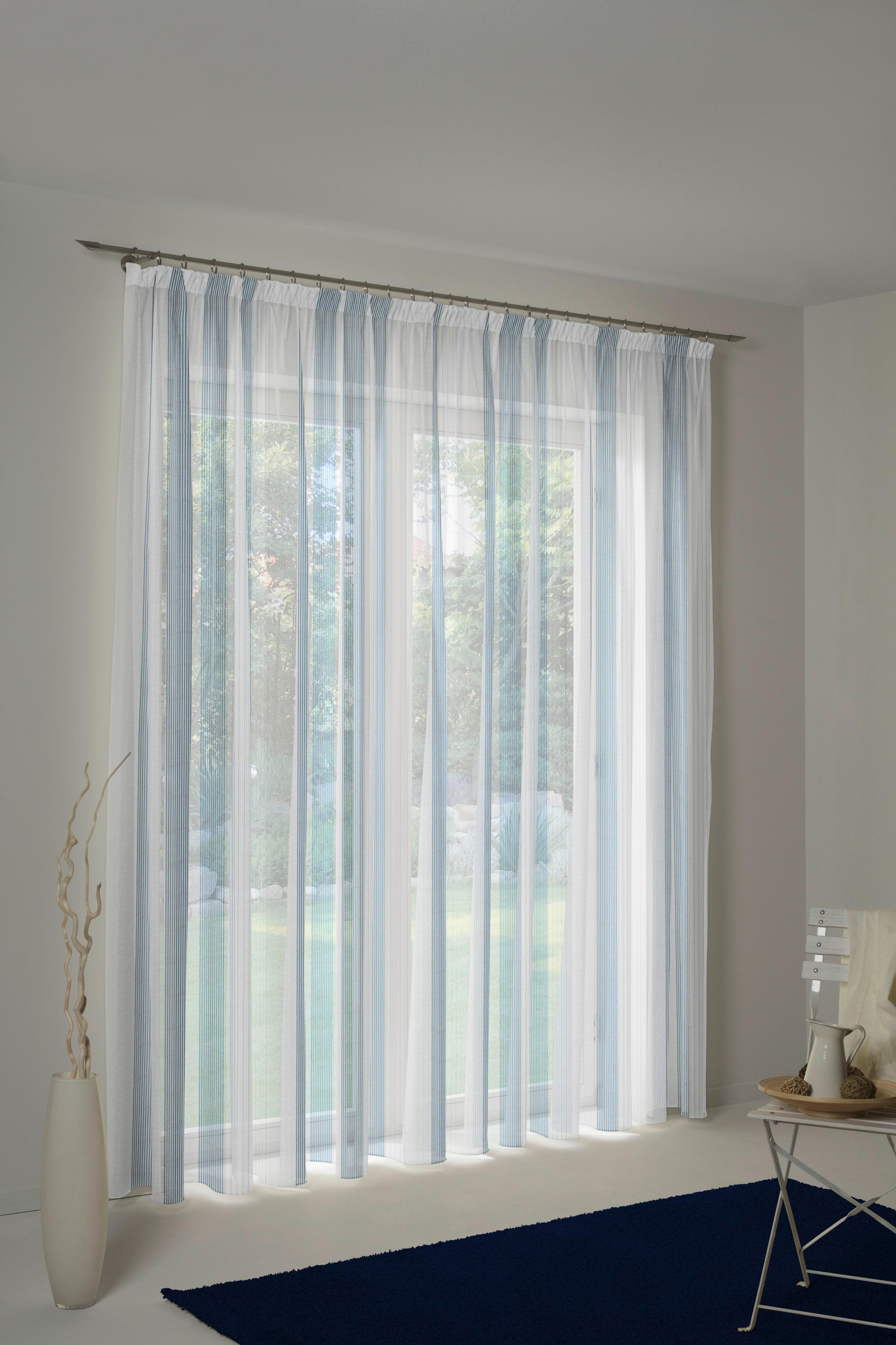 WIRTH Vorhang Tara Blau Polyester Gardine