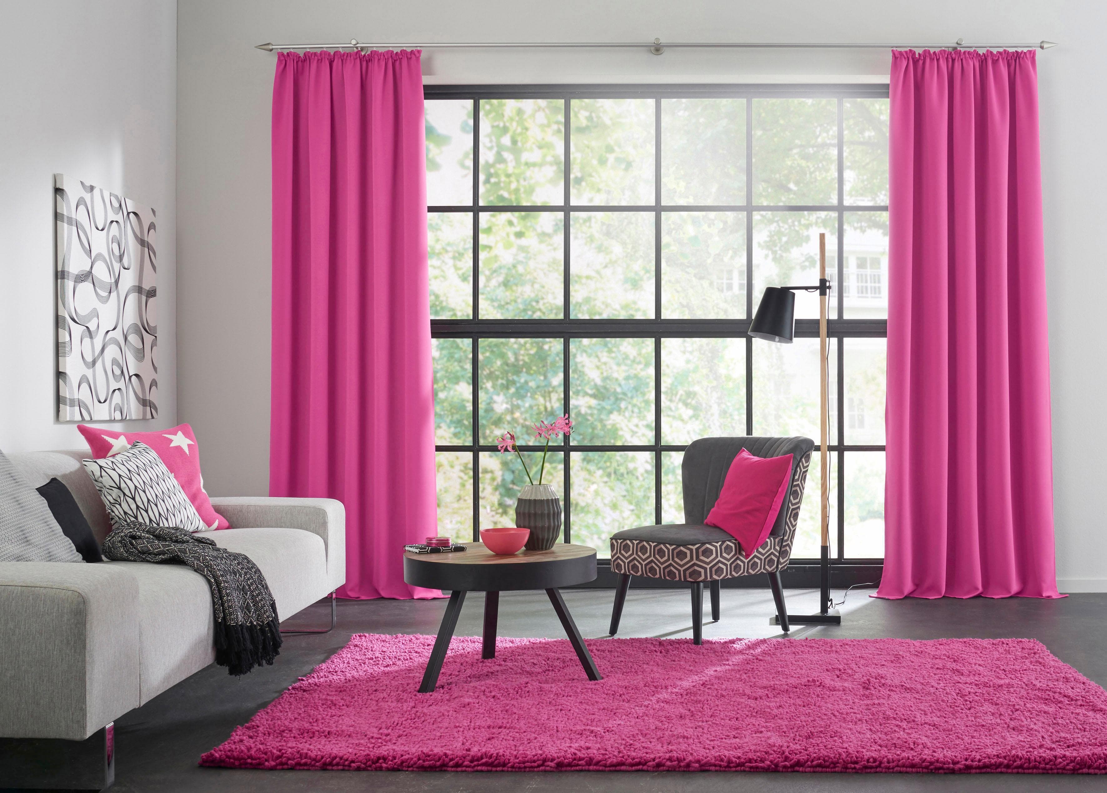 WIRTH Dim out Vorhang Pink 100% Polyester