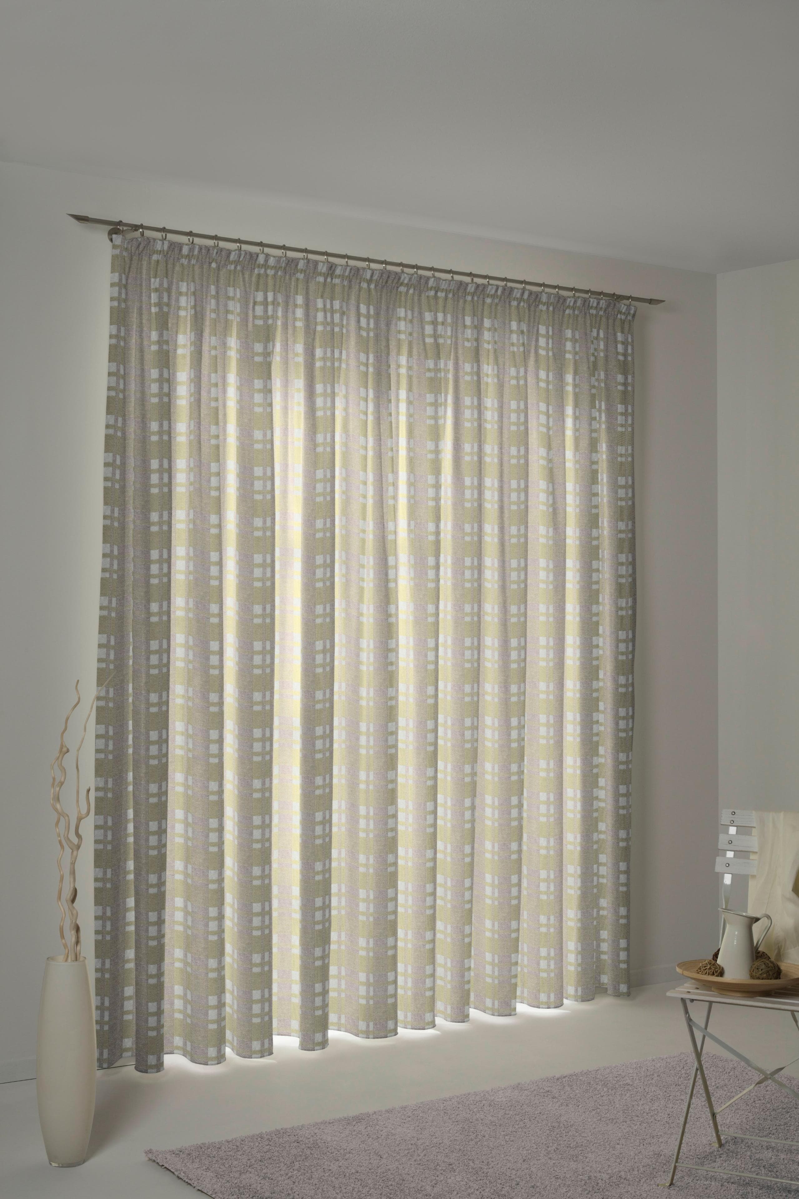 Vorhang WIRTH Laufenberg Lindgrün Jacquard Baumwolle Polyester