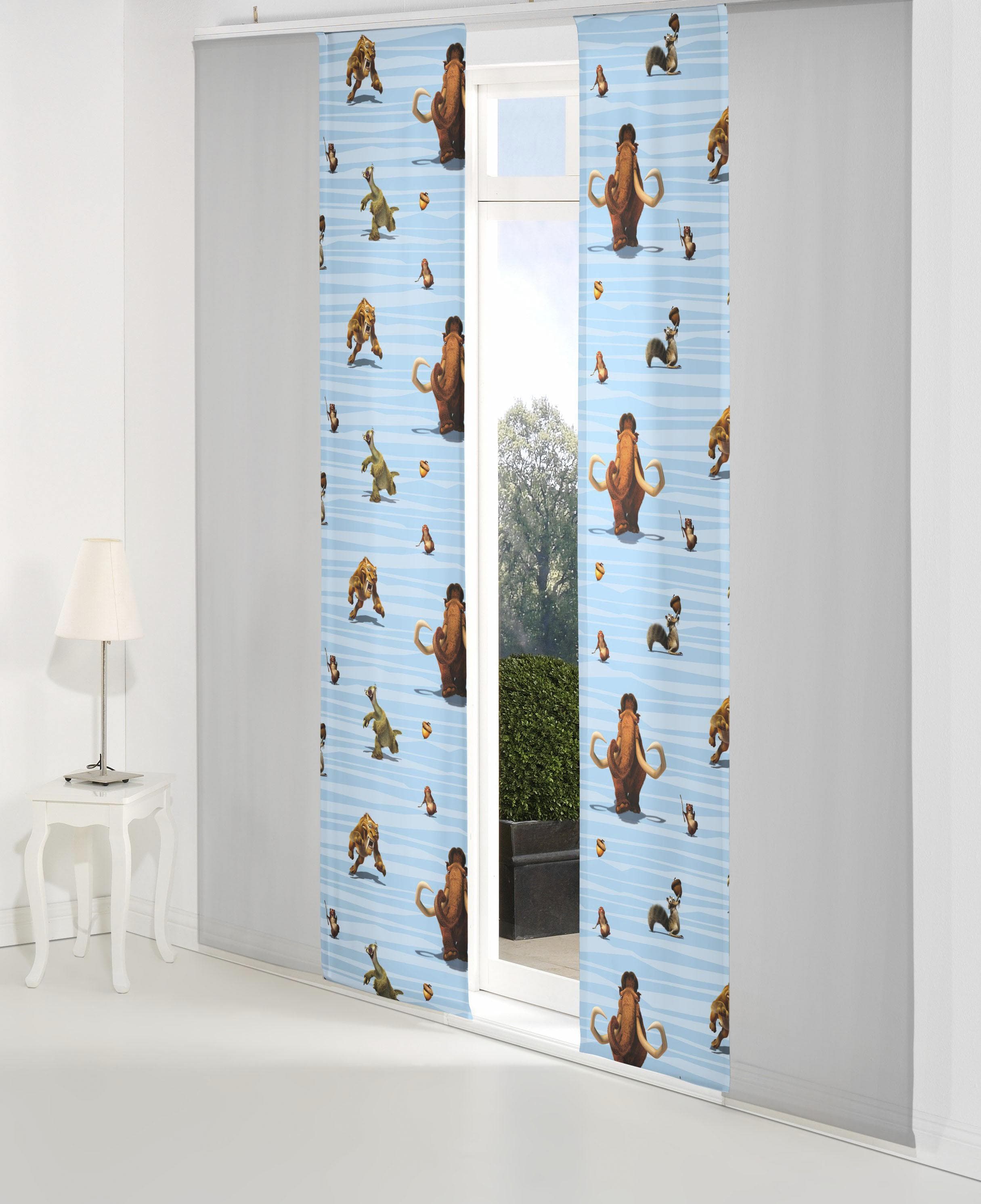 WIRTH Schiebegardine Ice Age Blau Polyester