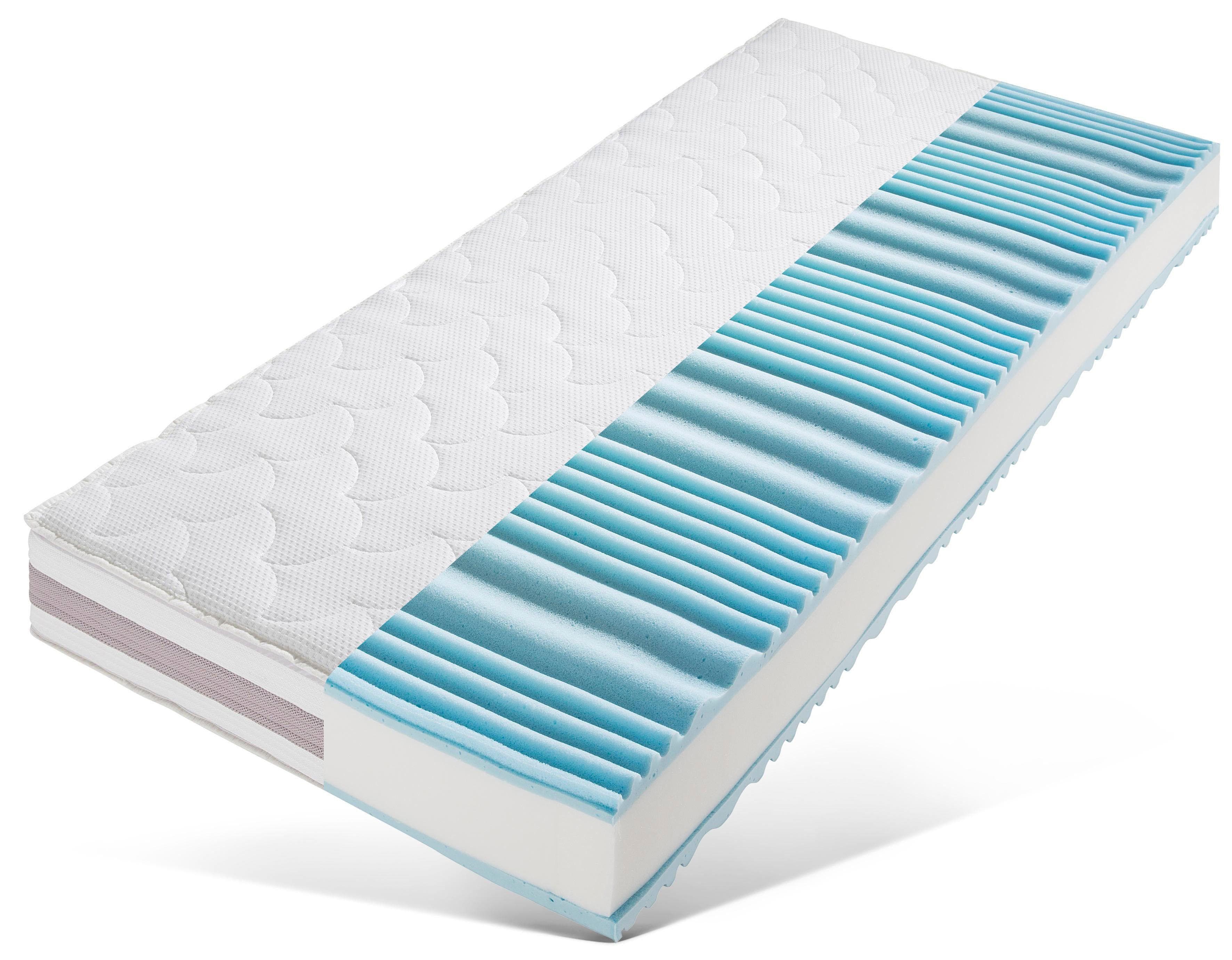 HN8 Dynamic Gel TFK Taschenfederkernmatratze Weiß 7-Zonen