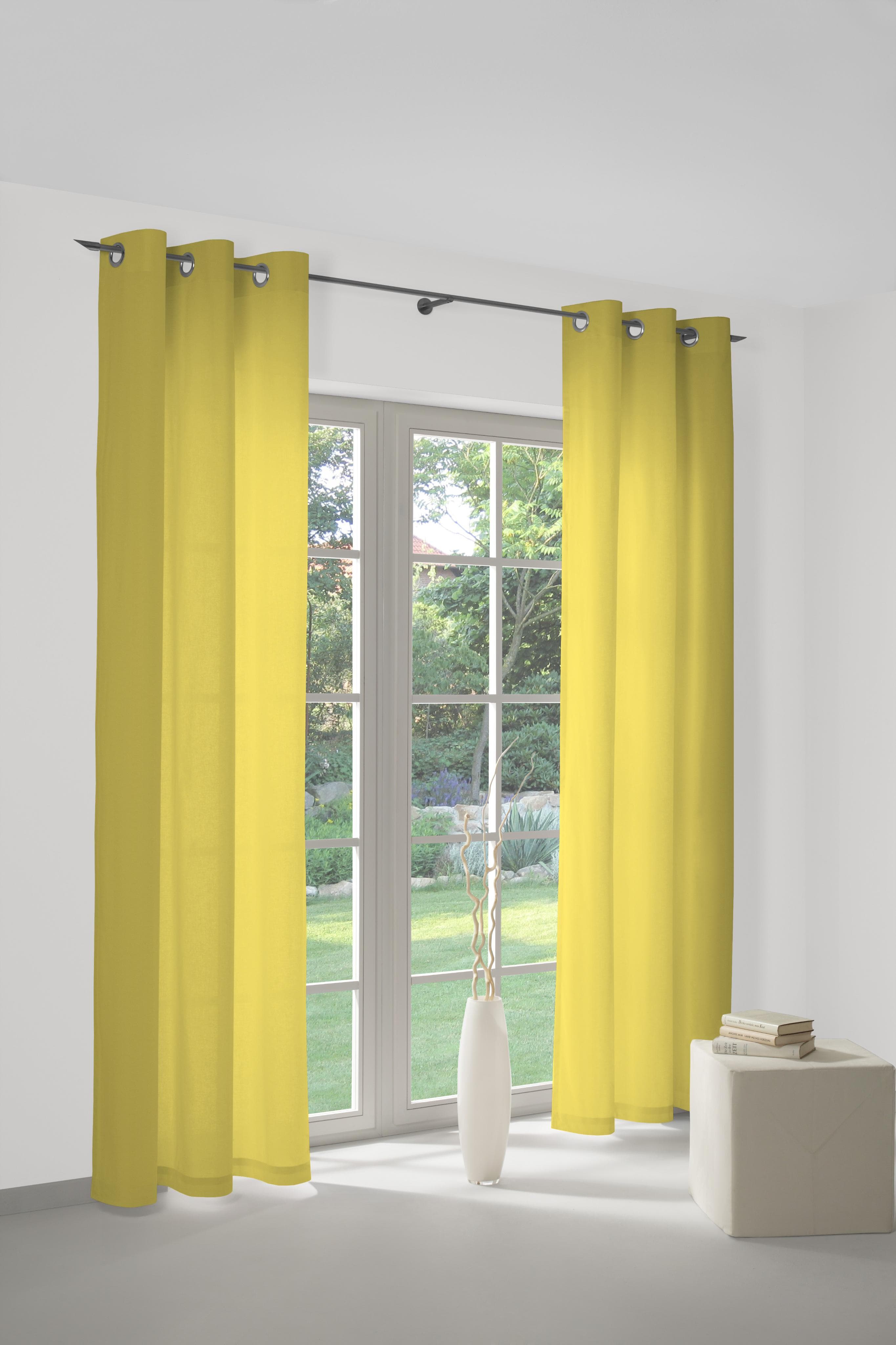 WIRTH Vorhang SUNBONE Gr. 4 Gelb Polyester Gardine