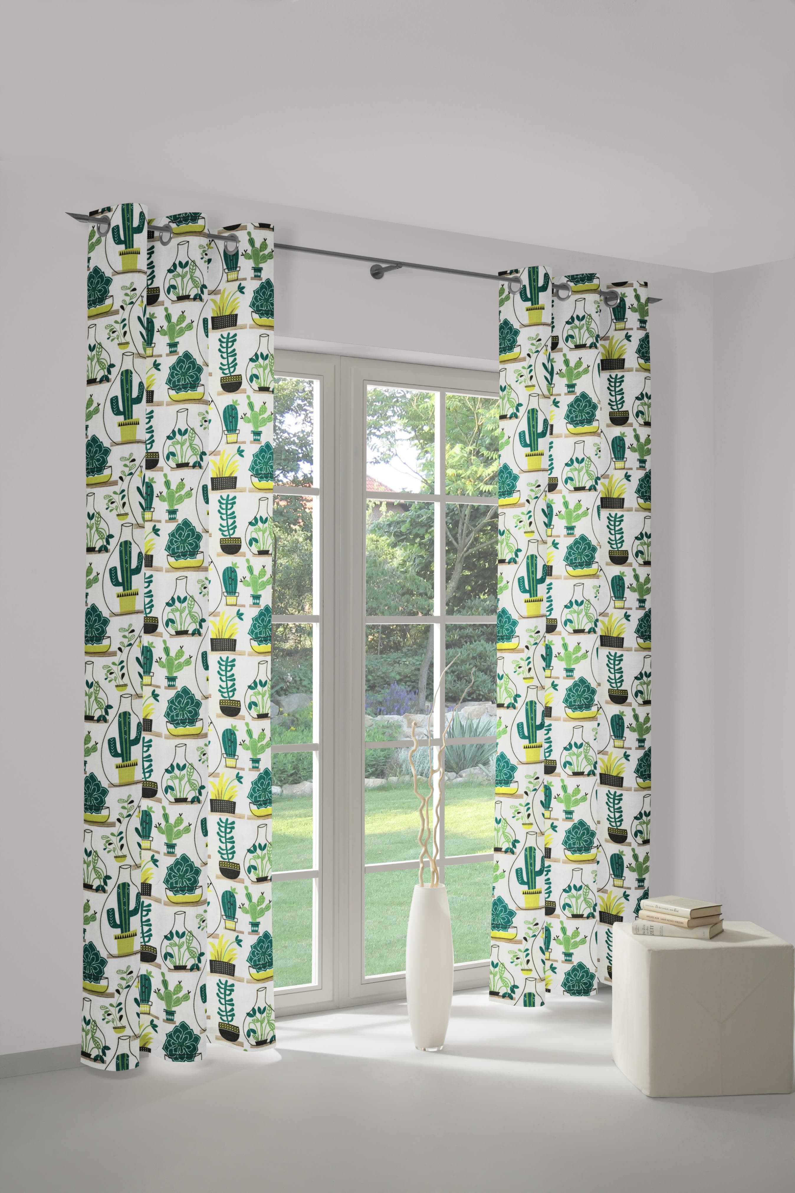WIRTH Vorhang Oakham Grün Polyester Ösenbefestigung