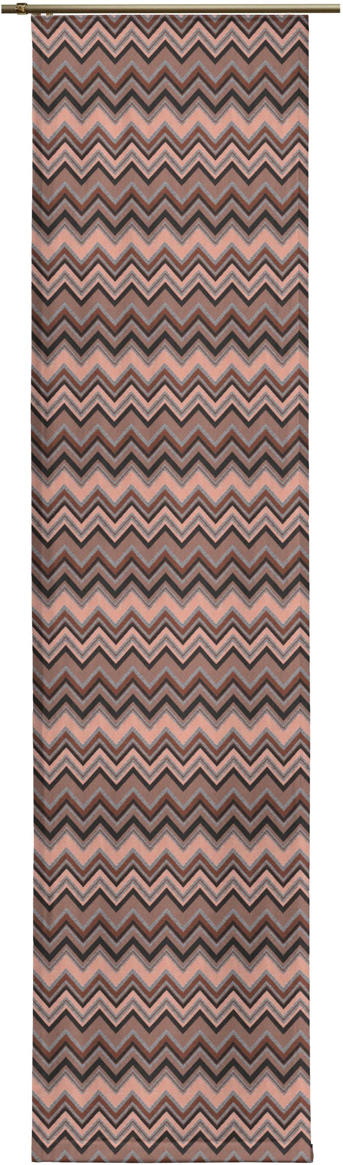 WIRTH Schiebegardine Benewitz Terrakotta Jacquard
