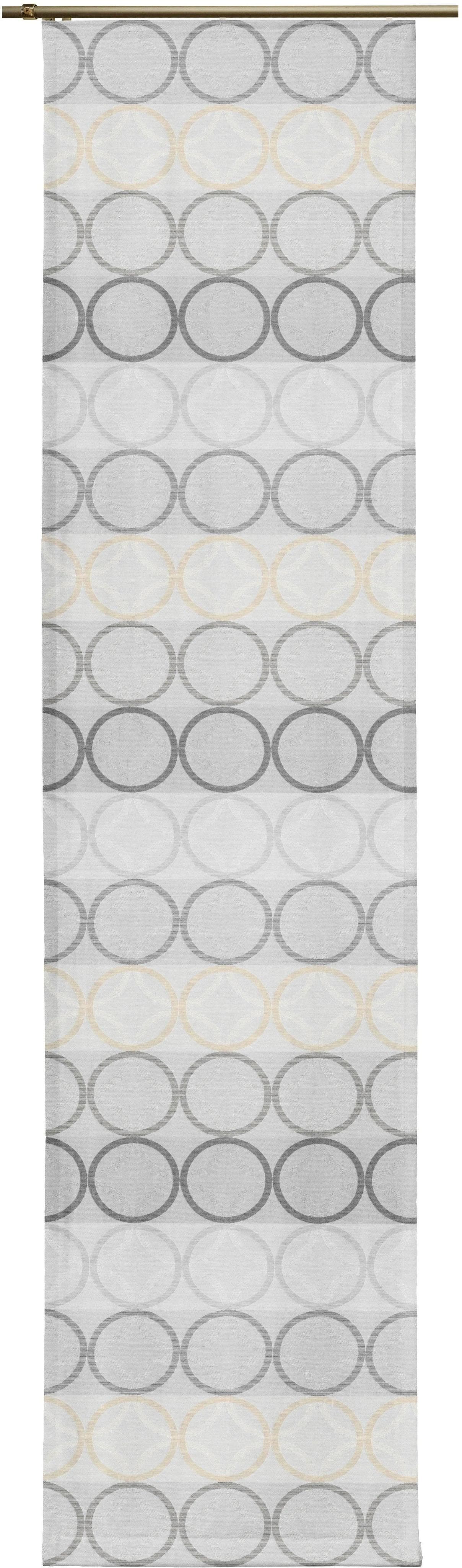 Schiebegardine WIRTH Zirbello Jacquard Hellgrau 60x225cm