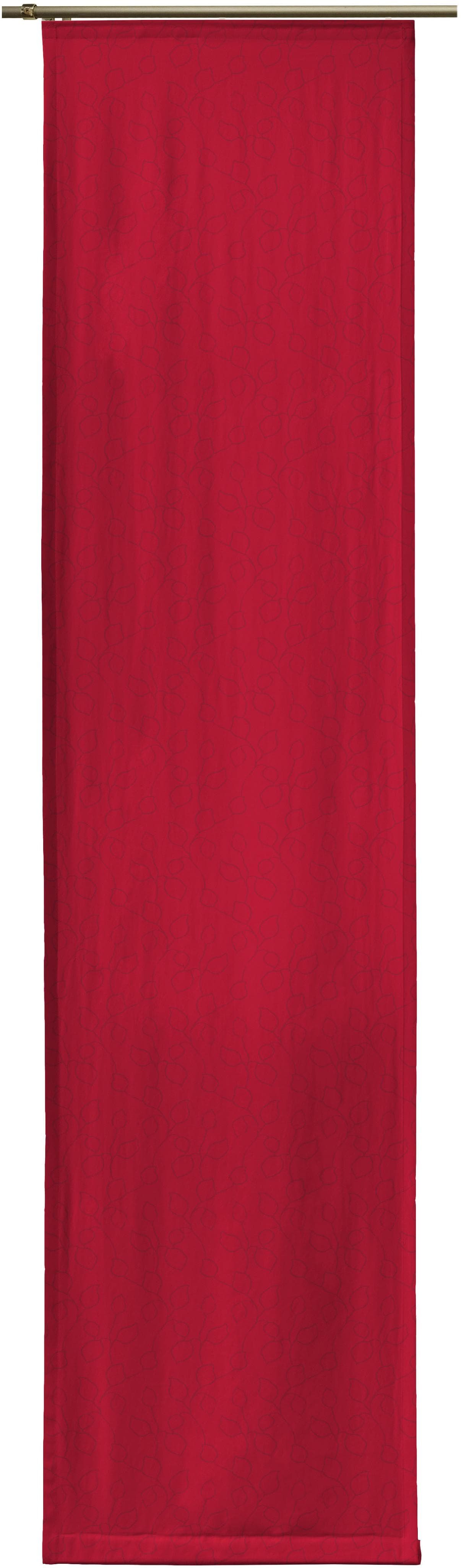 WIRTH Schiebegardine Westport Jacquard Polyester Rot