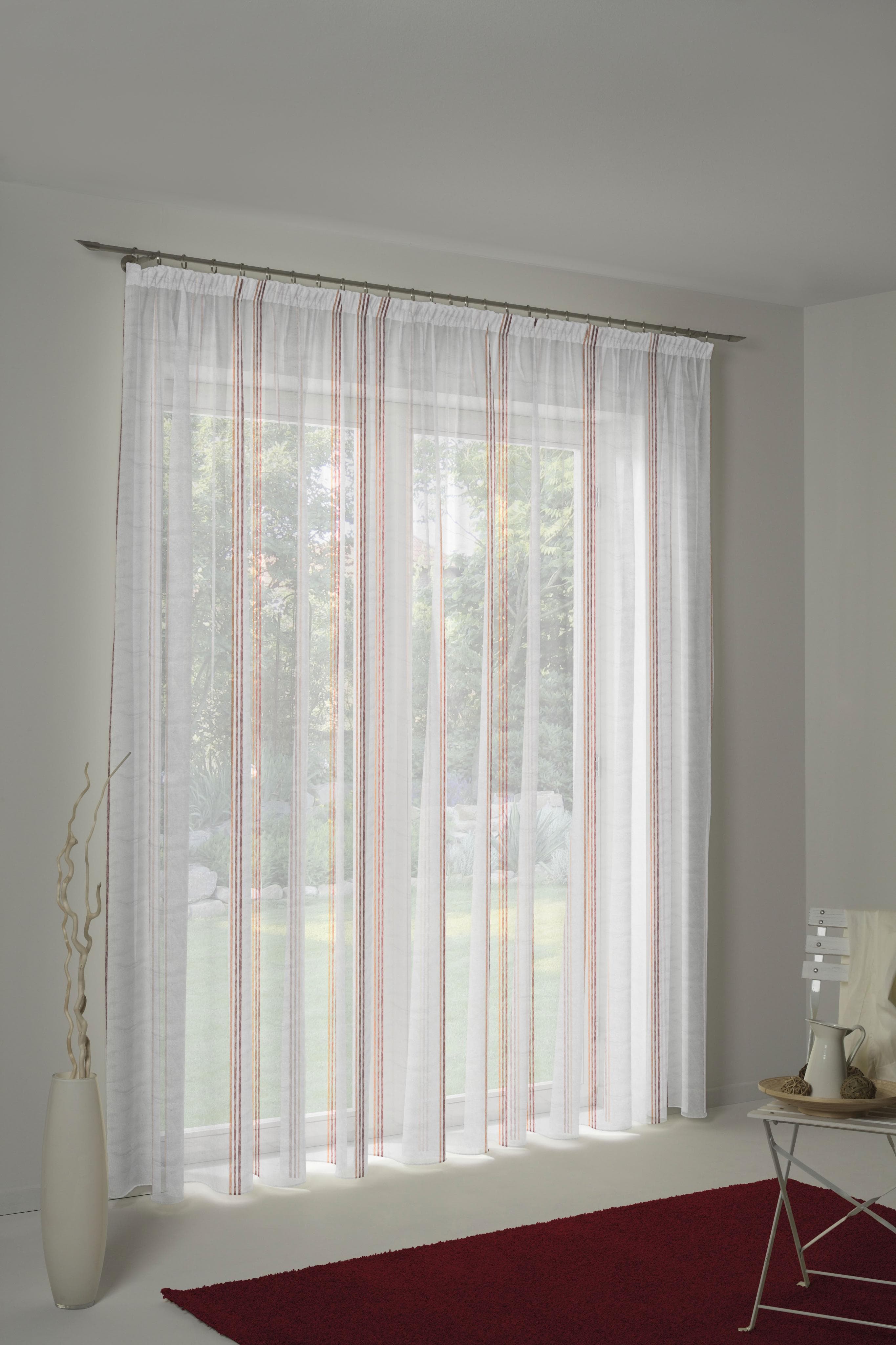 Vorhang WIRTH "Chloé" Gr. 4 Rot Polyester Gardine