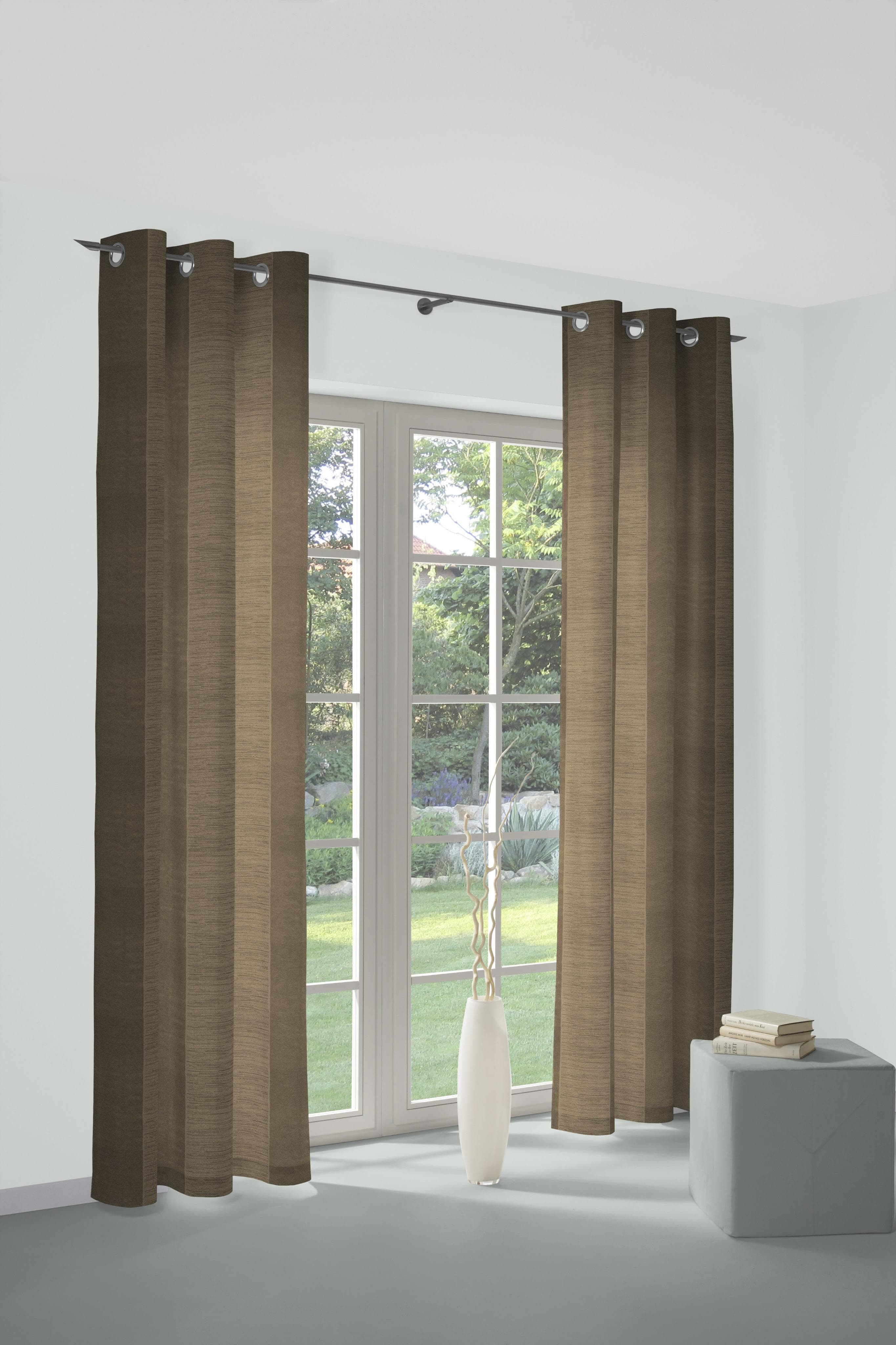 Vorhang WIRTH "Niederau" Braun Jacquard Polyacryl Polyester