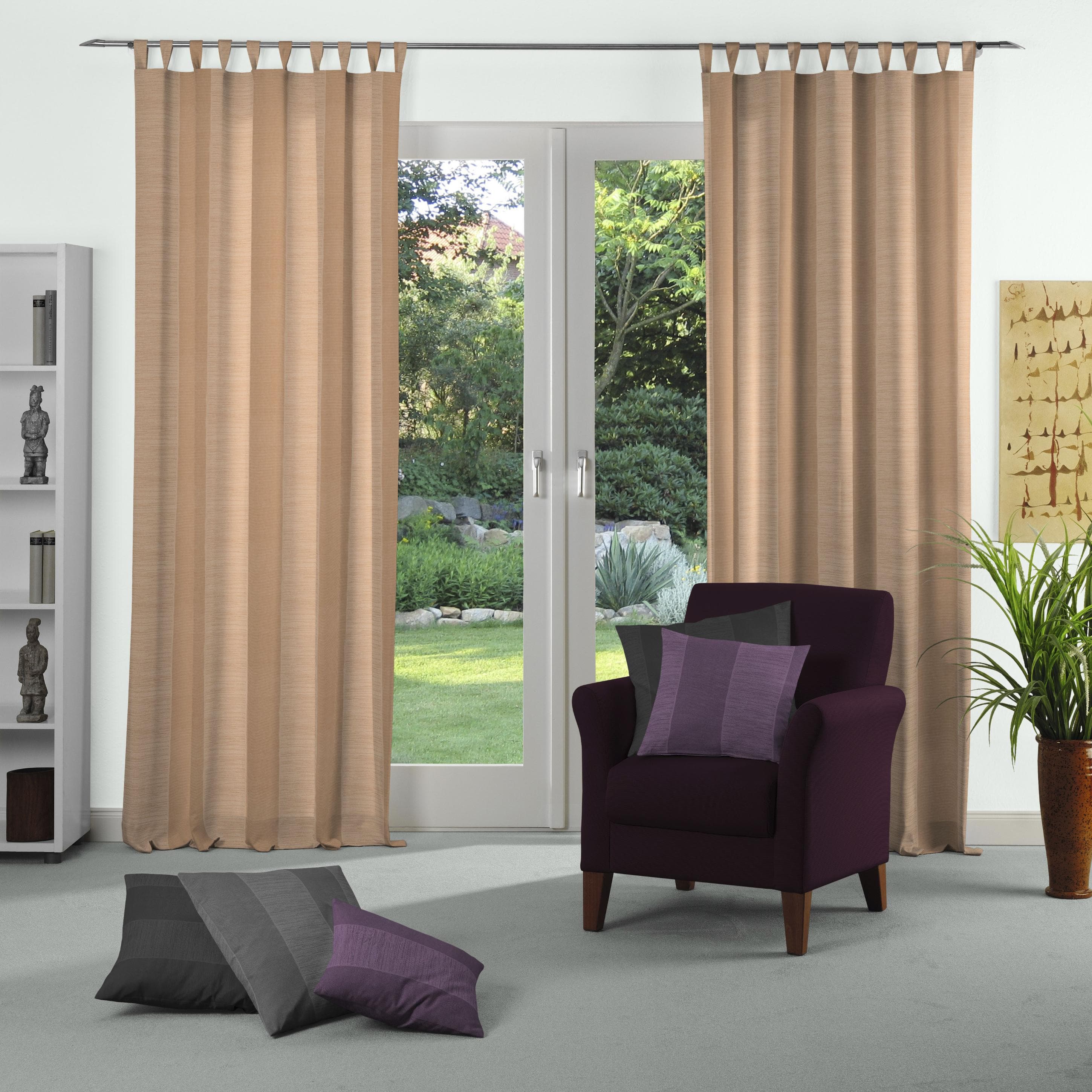 Vorhang WIRTH Niederau Apricot Jacquard Polyacryl Polyester