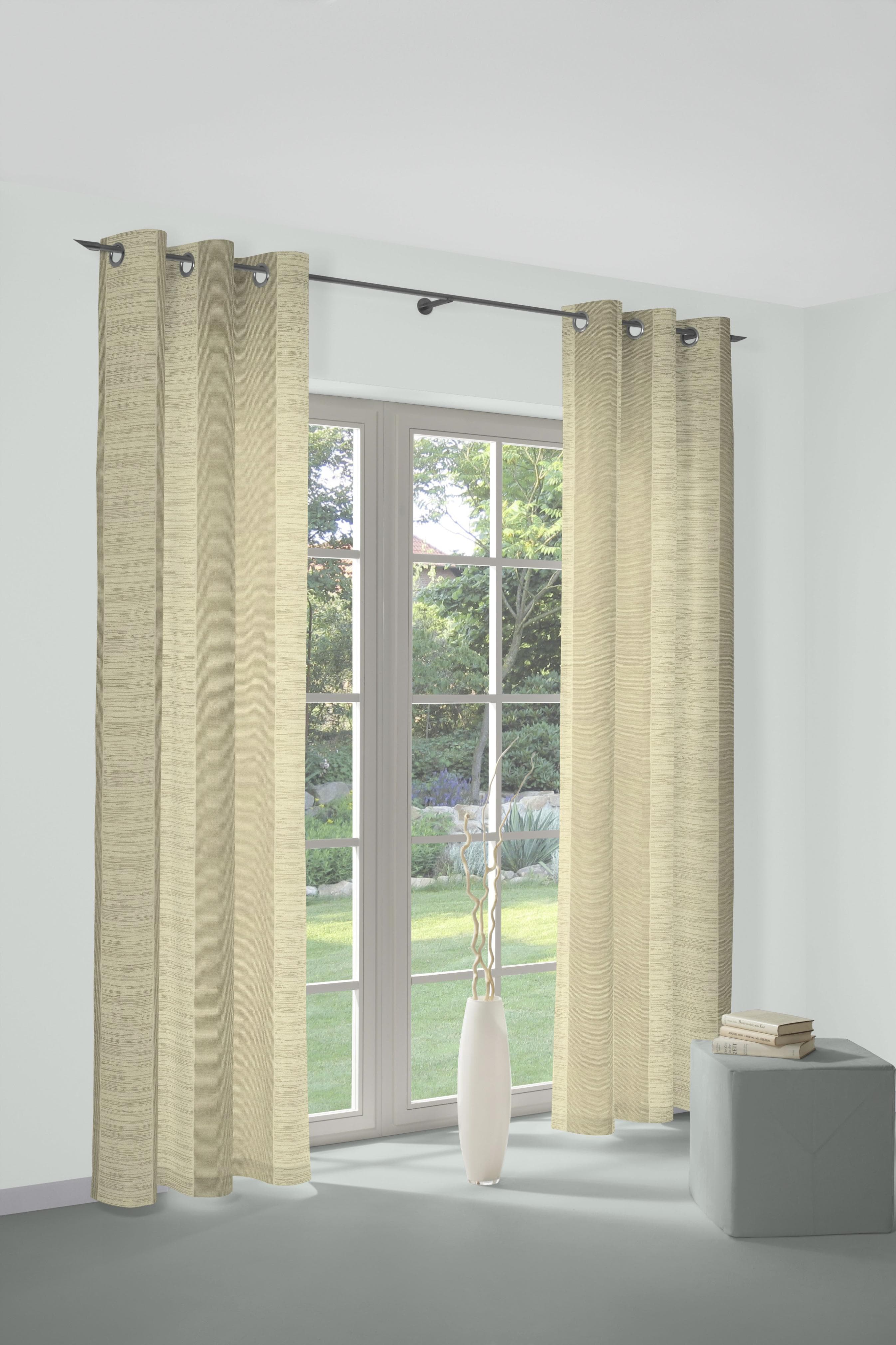 Vorhang WIRTH "Niederau" Grau Jacquard Polyacryl Polyester