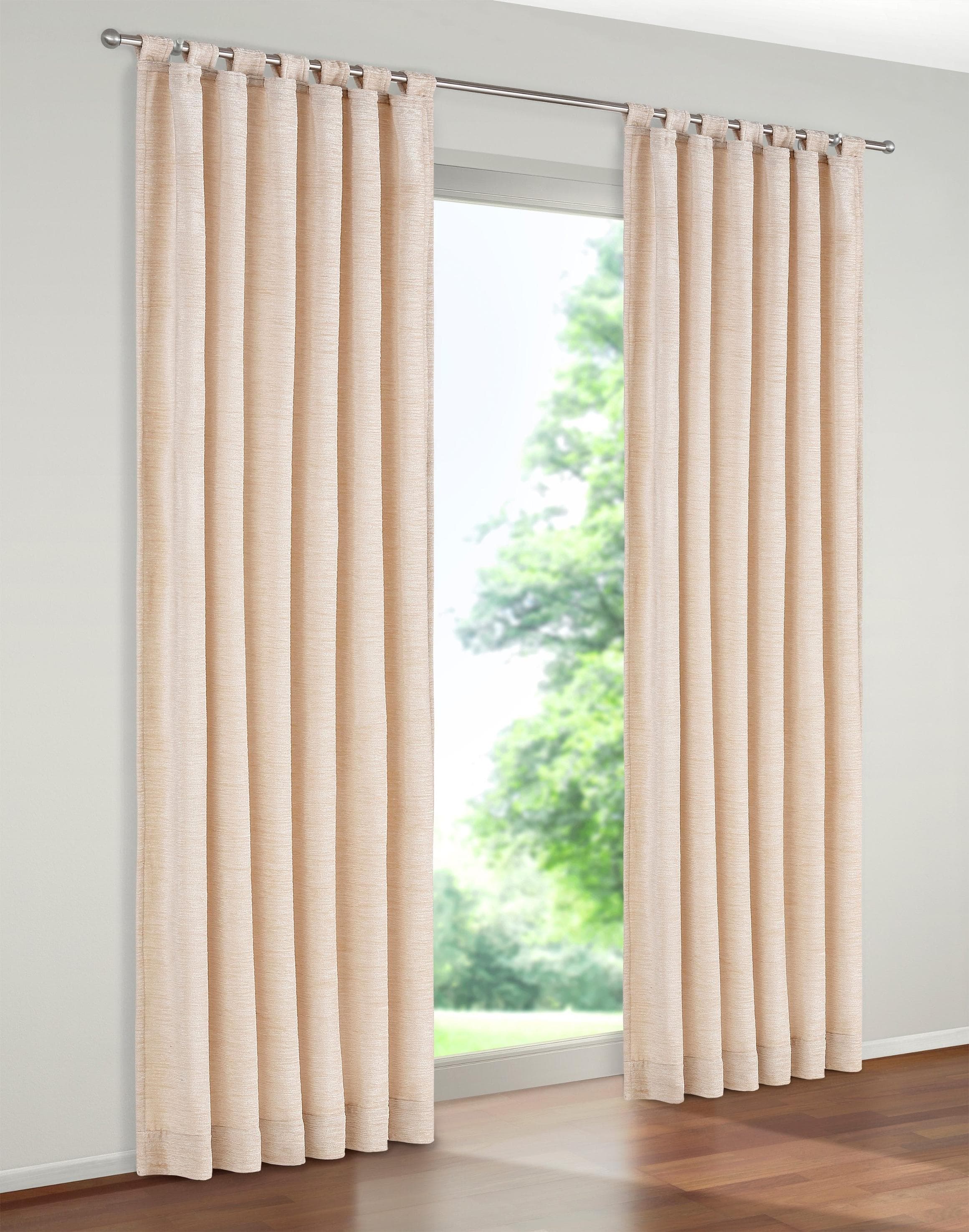 WIRTH Vorhang Tromsö Beige Natur Chenille 132x160cm