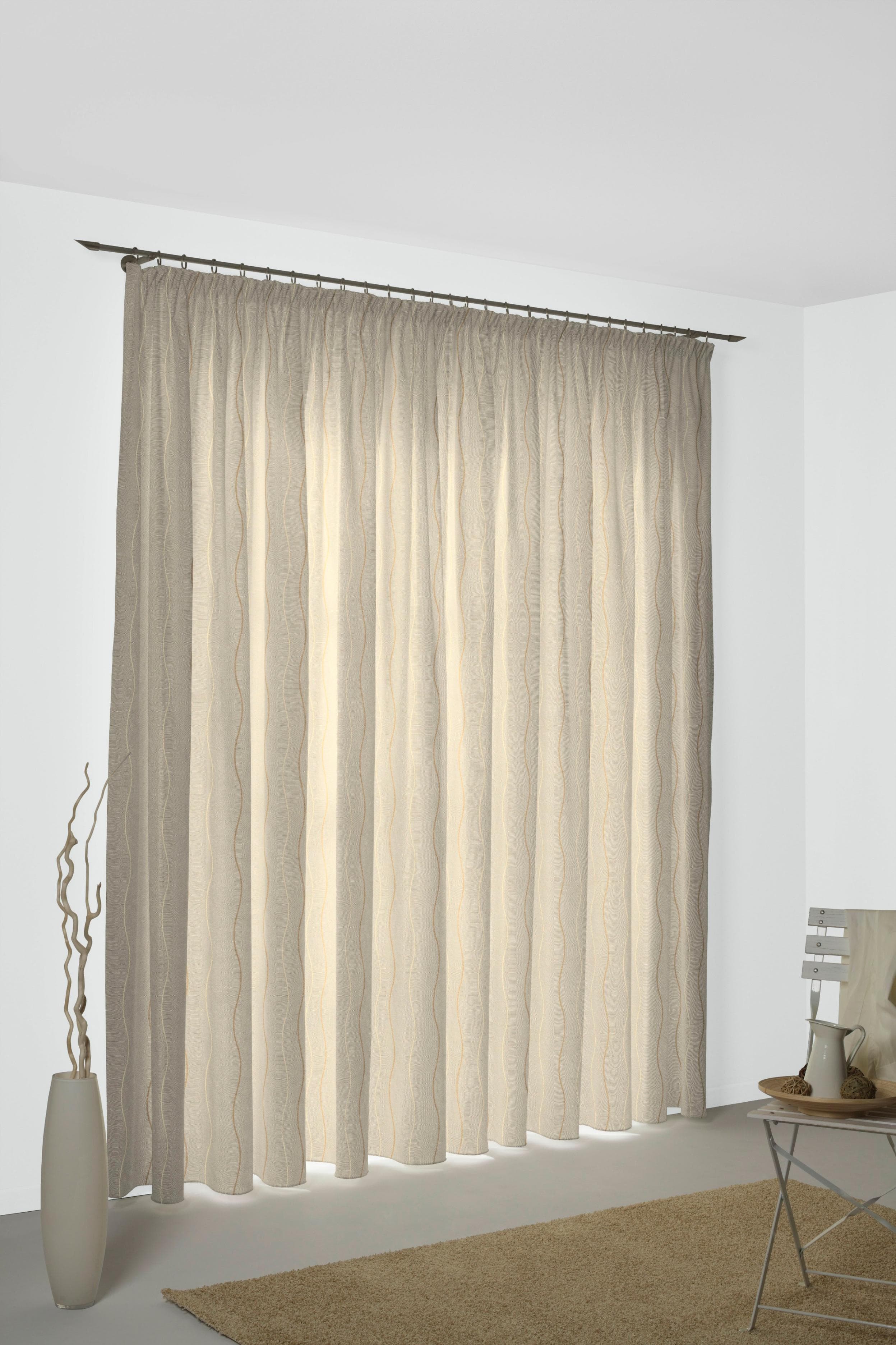 WIRTH Vorhang Sepino Beige Jacquard Baumwolle Polyester