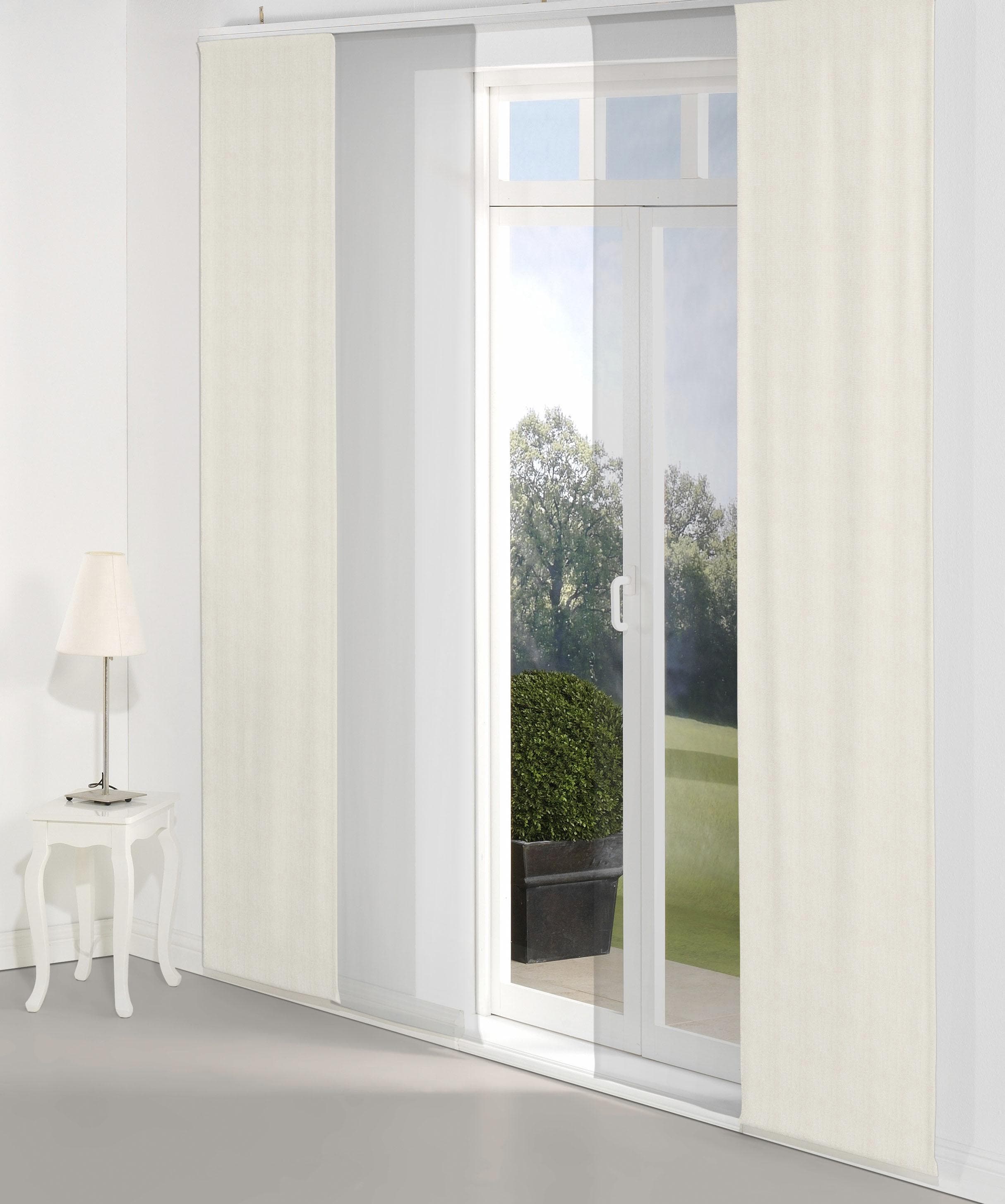 Schiebegardine WIRTH "Torbole" Beige Jacquard Baumwolle Polyester