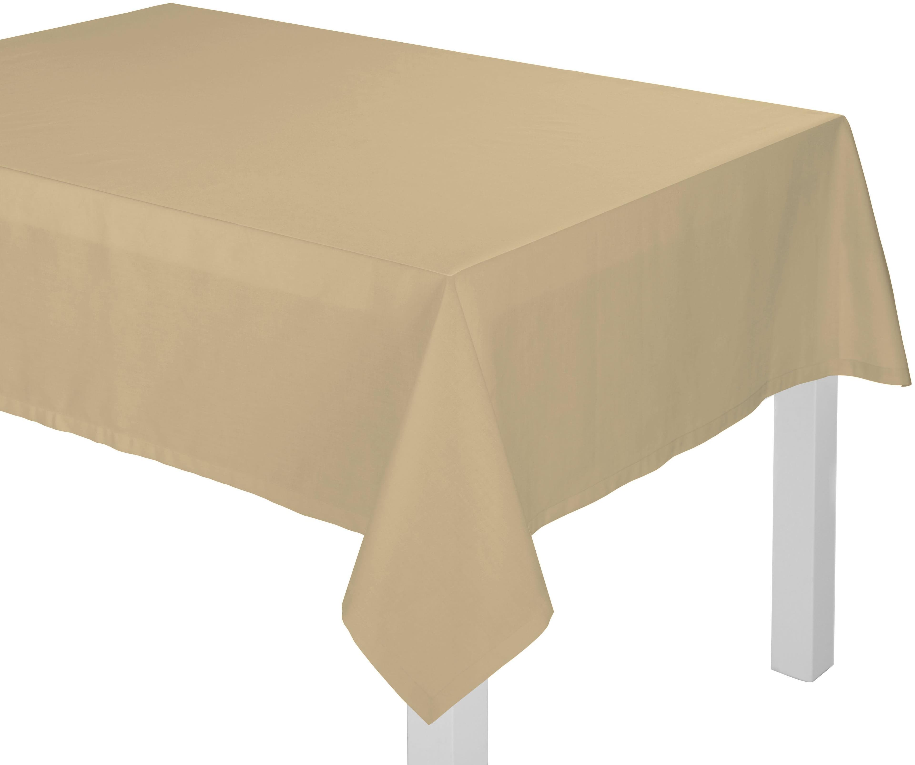 Tischdecke WIRTH NEWBURY 120x120 cm Taupe Polyester Baumwolle